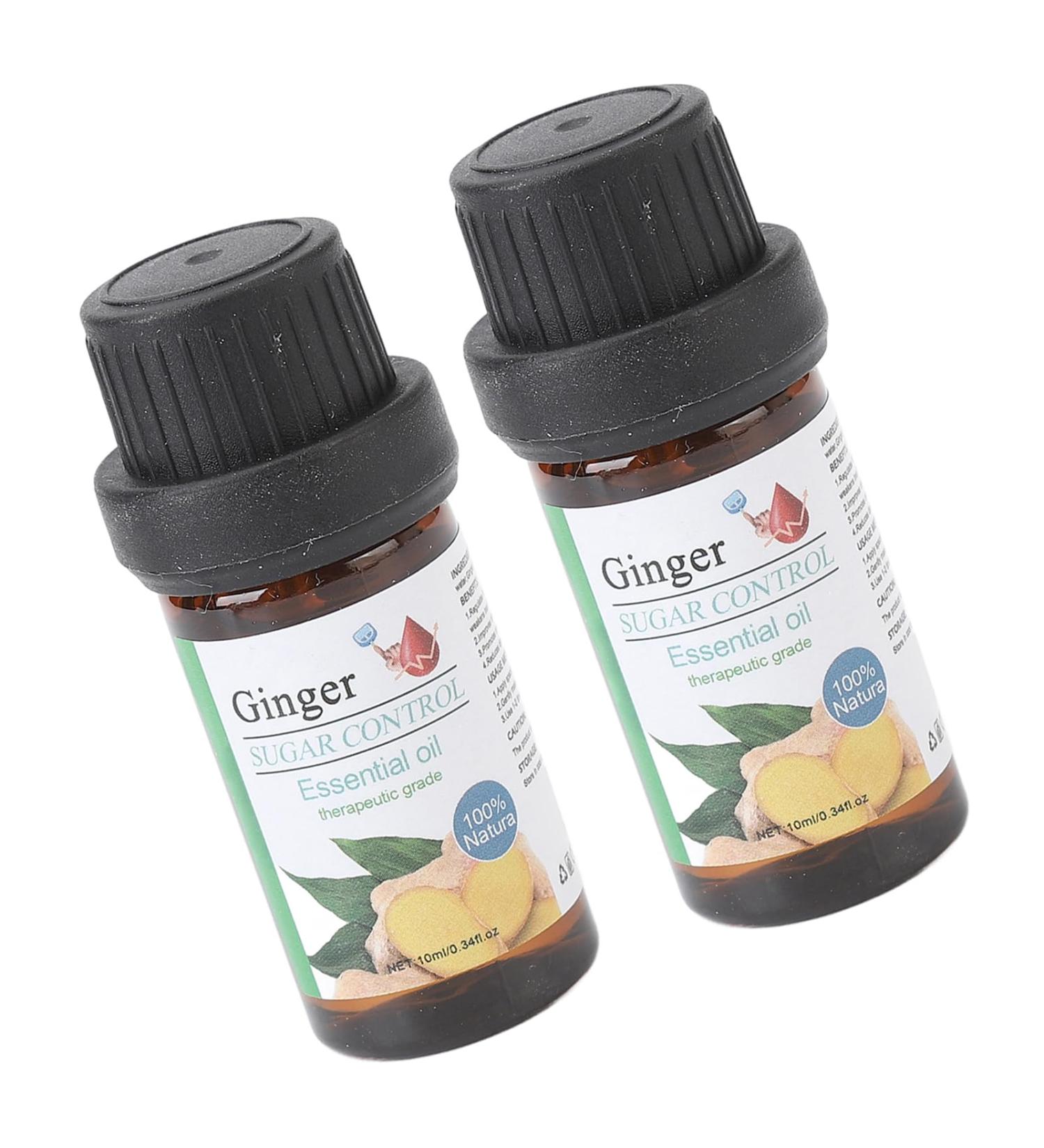 2 x 10ml Essential Ginger Oil - Herbal Extract for Sugar Control & Blood Sugar Regulation | Health Care Essential Oil - Buy Online on GoSupps.com