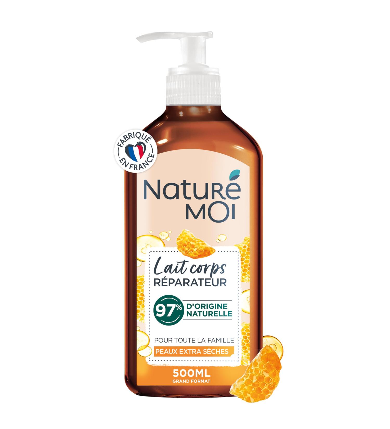 Natur Moi Repairing Body Lotion with Organic Limousin Honey and Avocado Oil - Nourishes and Repairs Extra Dry Skin - 97% Natural Origin - 500ml - Made in France - Buy Online on GoSupps.com