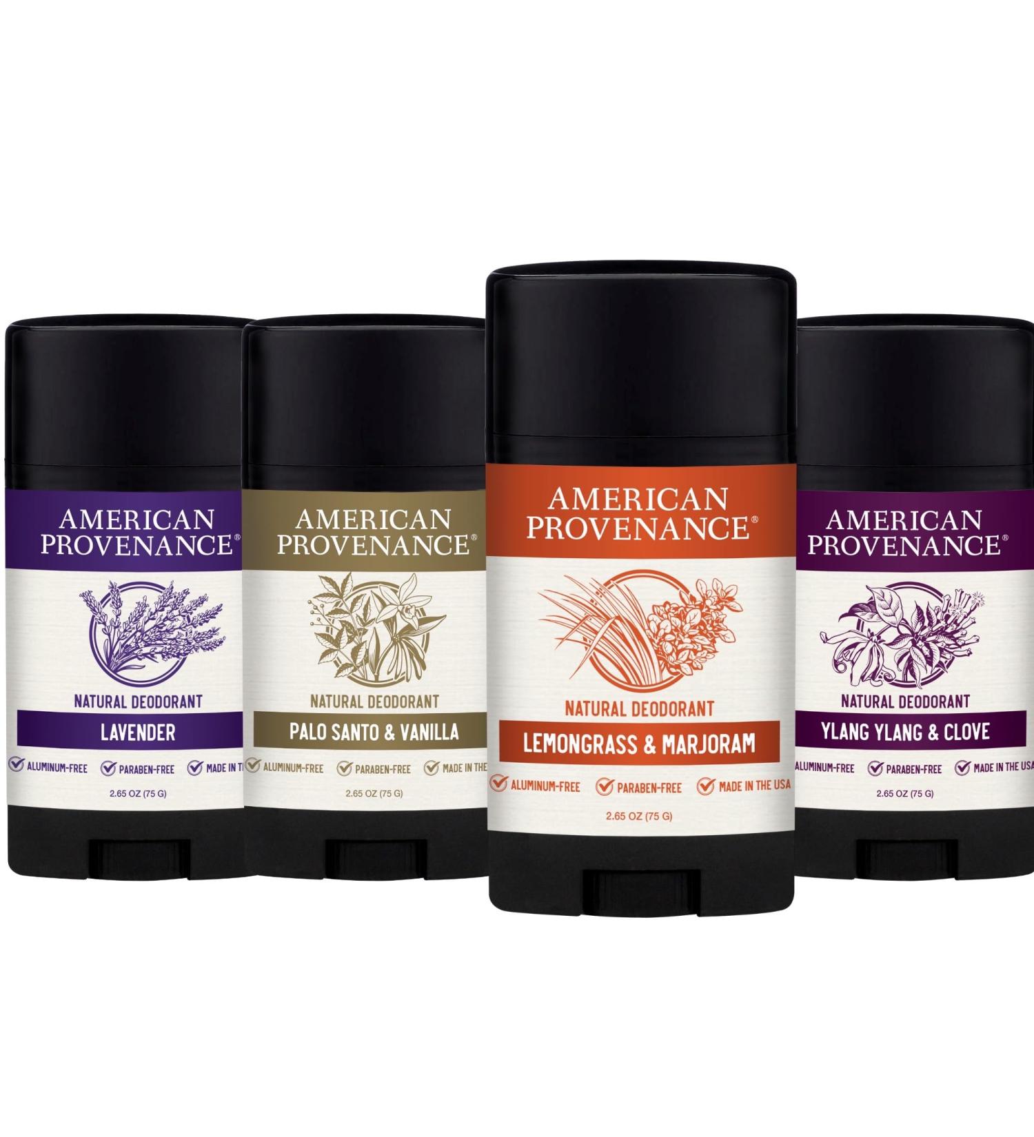 American Provenance Lemongrass & Marjoram Lavender Ylang Ylang & Clove and Palo Santo & Vanilla Deodorant Bundle - Buy Online on GoSupps.com