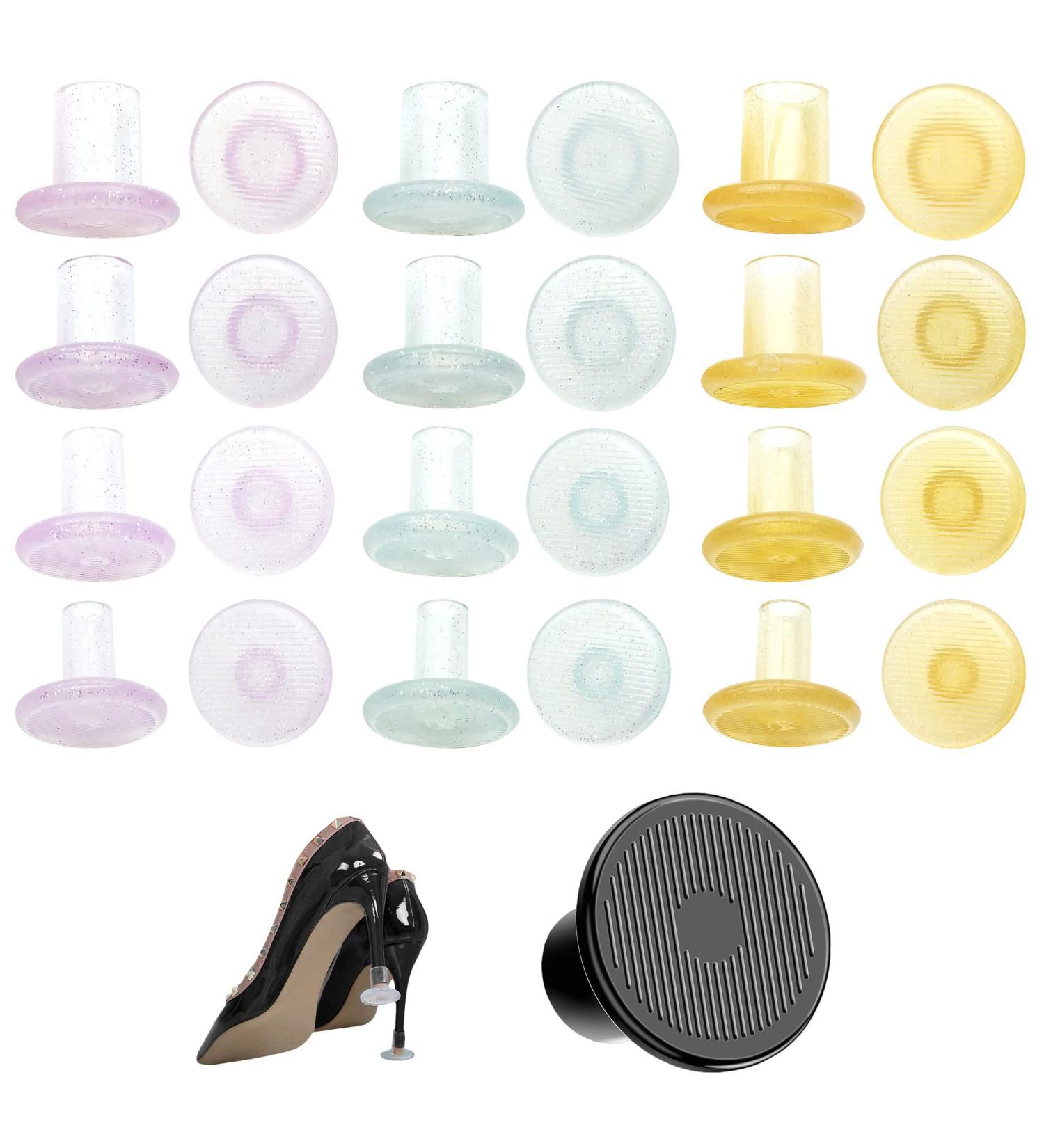 12 Pairs High Heel Protectors - 3 Colors & 4 Sizes - Heel Stoppers & Repair Caps for Weddings - Protect Heels from Grass Bricks & Cracks - Buy Online on GoSupps.com