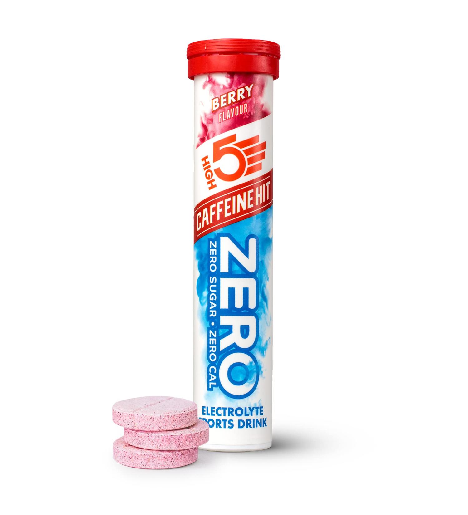 HIGH5 ZERO Caffeine Hit Electrolyte Hydration Tablets with Vitamin C (Berry, 20 Count) - Buy Online on GoSupps.com