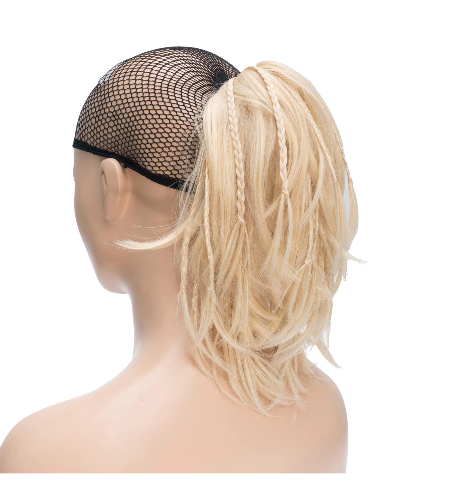 IMISSU Handmade Braid Claw Ponytail Hairpiece Clip in Hair Extensions Pony Tail Hair Pieces (Blonde) - Buy Online on GoSupps.com