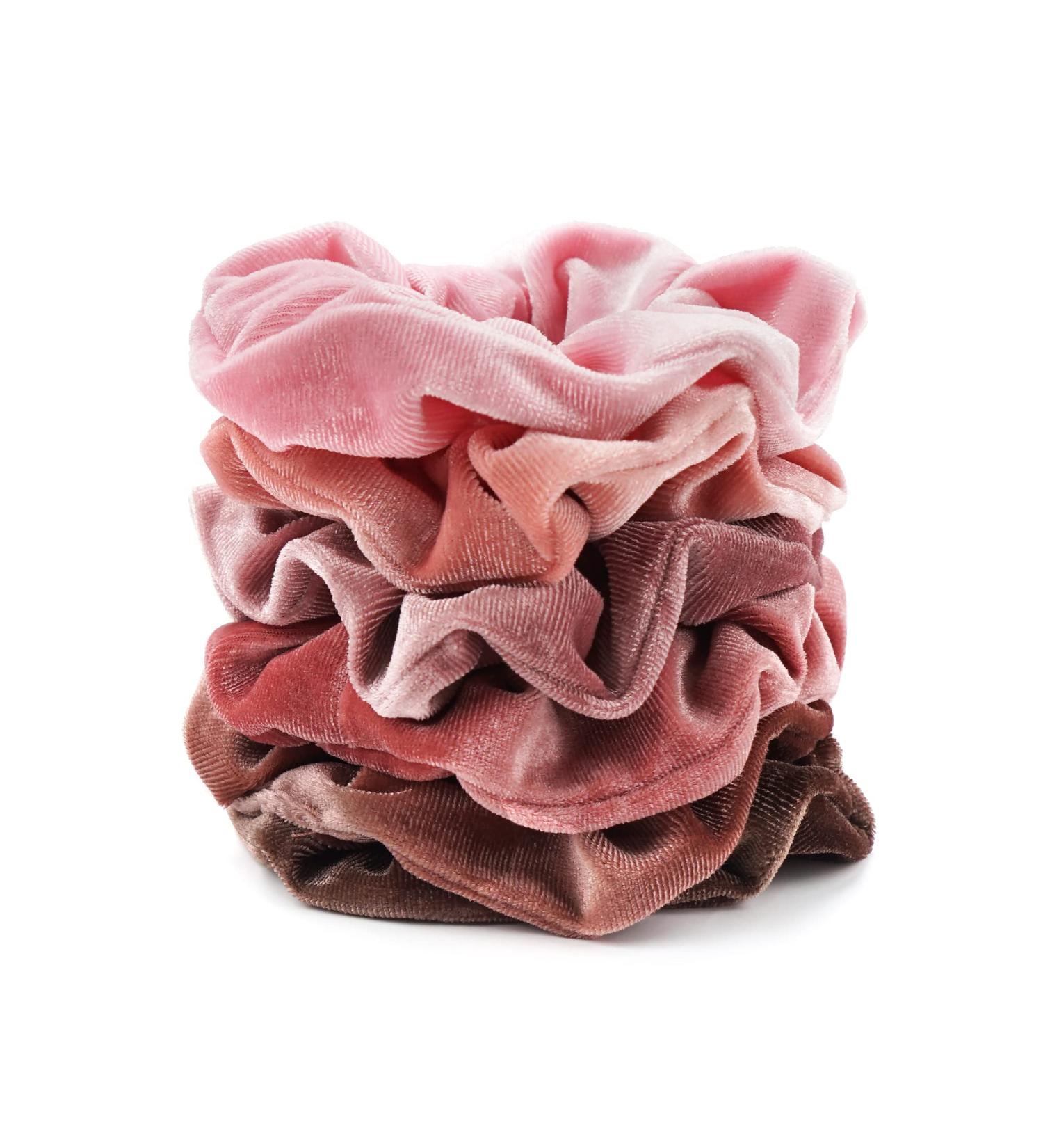 JOYOYO 6 Pcs Velvet Scrunchies for Women - Premium Pink Velvet Hair Ties & Ponytail Holders - Buy Online on GoSupps.com