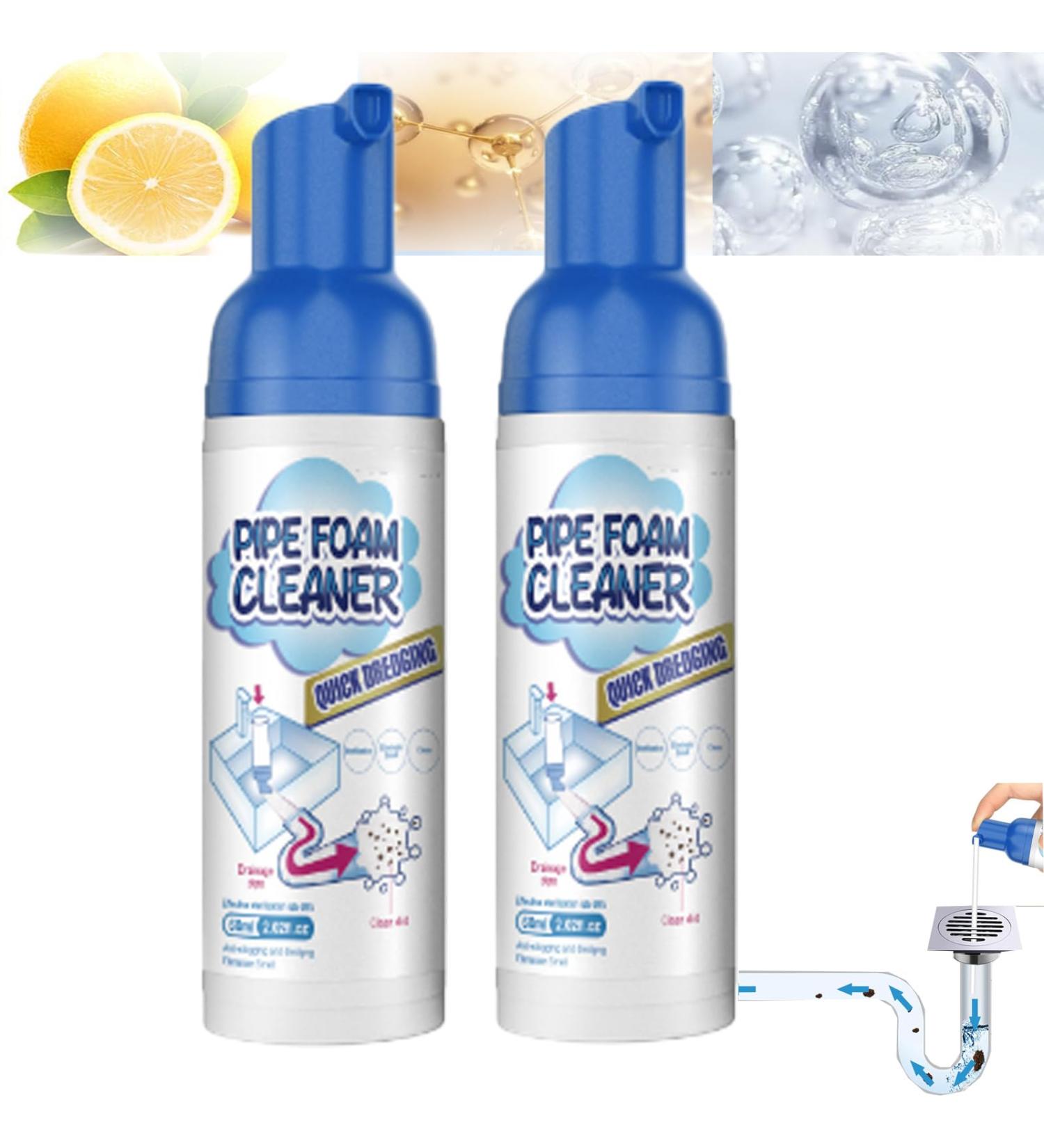 Yougo Drain Cleaner Yagou Foam Drain Cleaner Bathroom Drain Cleaner Shower Drain Clog Remover Natural Drain Cleaner Clog Remover (2pcs) - Buy Online on GoSupps.com