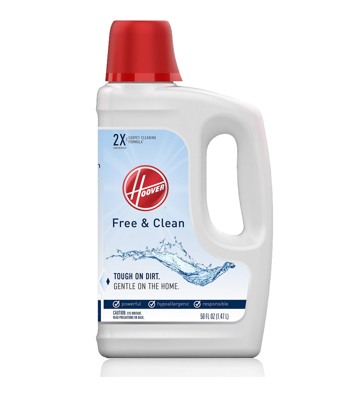 Hoover Free & Clean Deep Cleaning Carpet Shampoo AH30952 - 50oz Hypoallergenic Concentrated Cleaner Solution - Buy Online on GoSupps.com