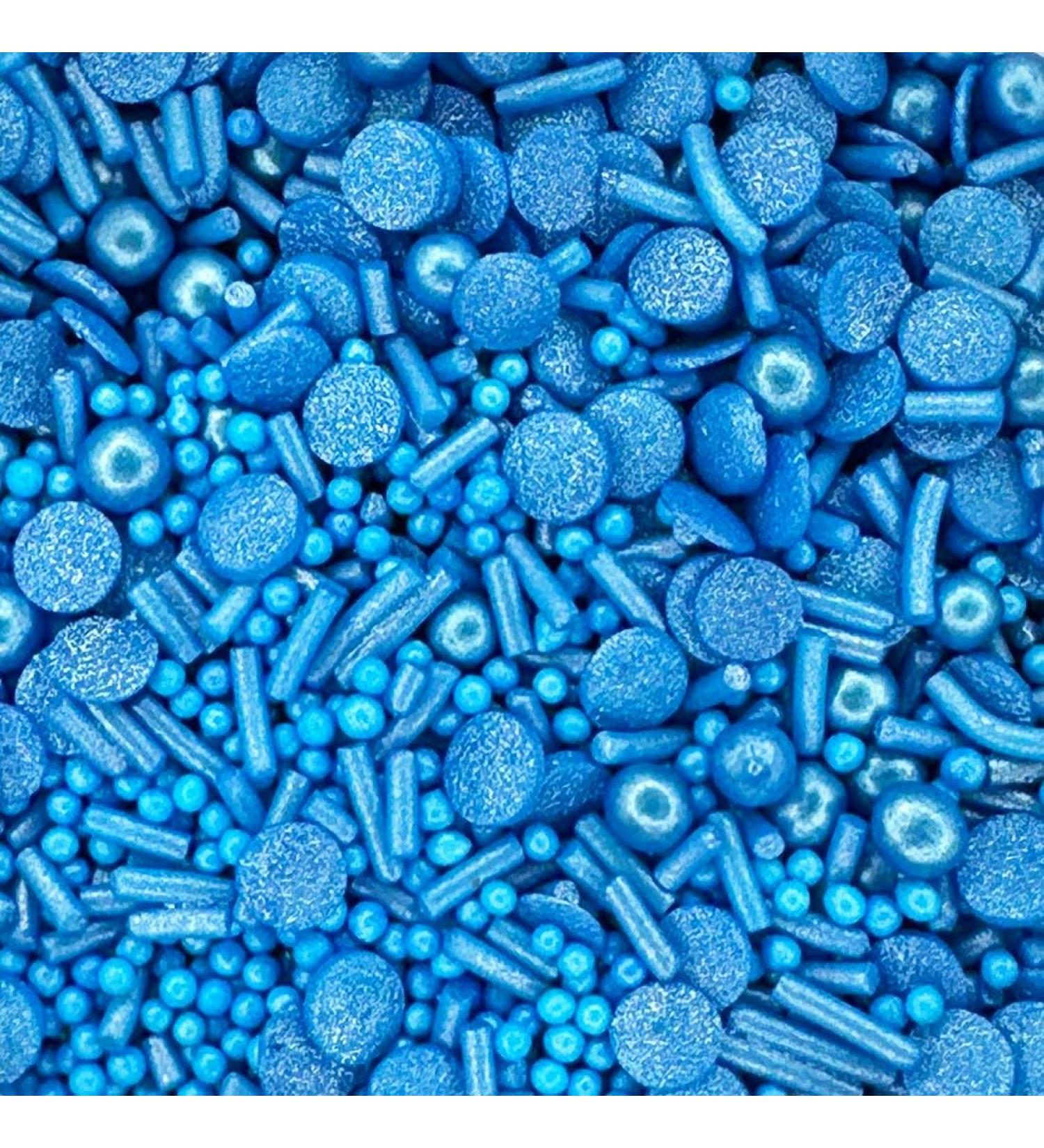 Glimmer Blue Cake Topper Sprinkles - 30g Edible Shimmer Cupcake Decorations for Girls Birthday & Mermaid Parties - Buy Online on GoSupps.com