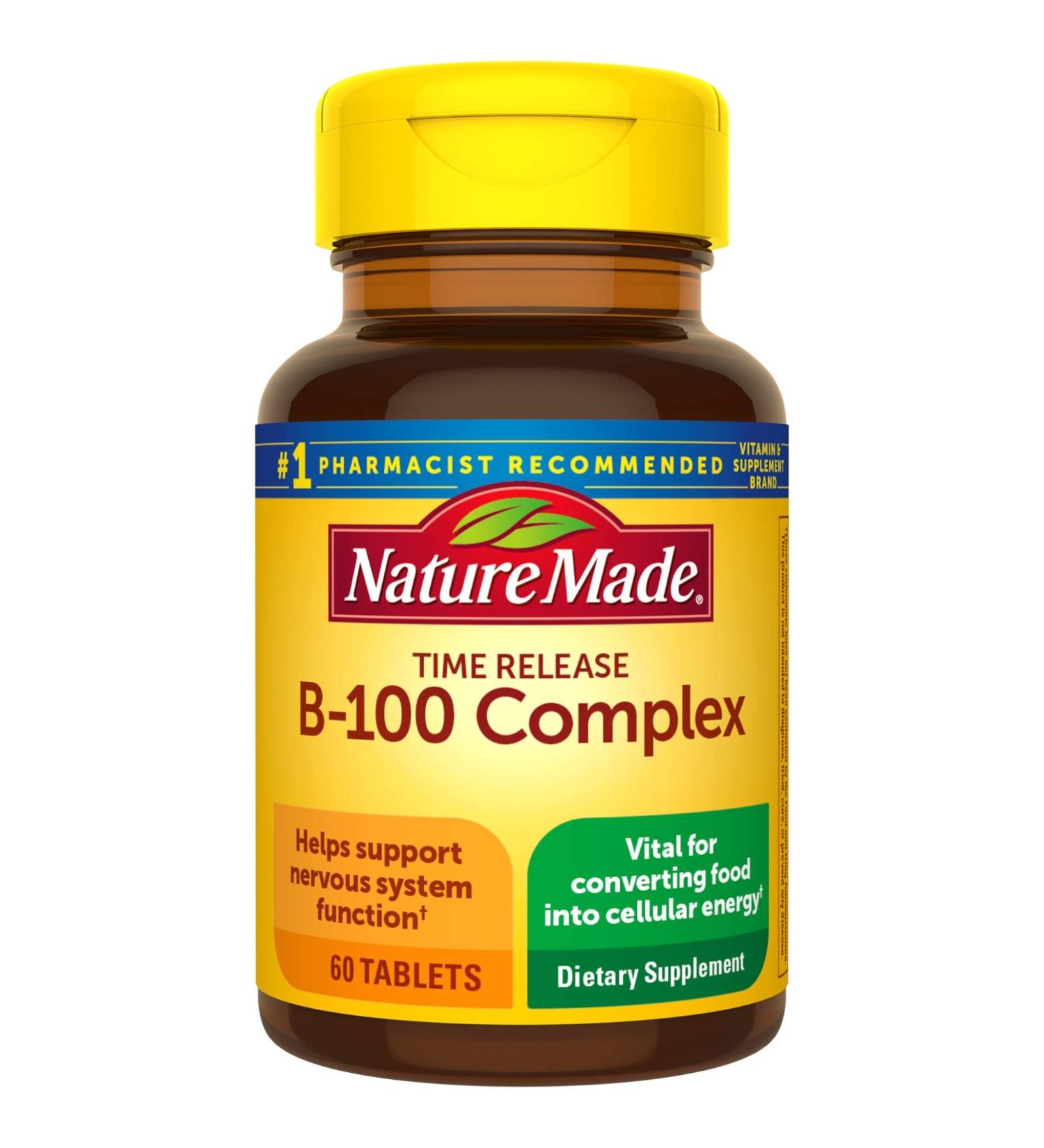 Nature's Way B-100 Complex with B2 Coenzyme - 100 Capsules for Energy & Wellness - Buy Online on GoSupps.com
