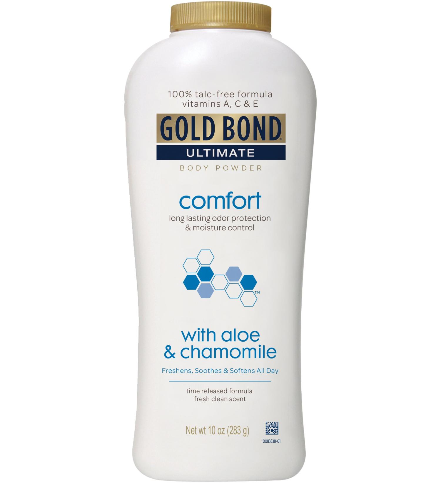 Gold Bond Ultimate Comfort Body Powder Aloe & Chamomile 10oz (Pack of 4) - Moisture Absorbing Formula - Buy Online on GoSupps.com