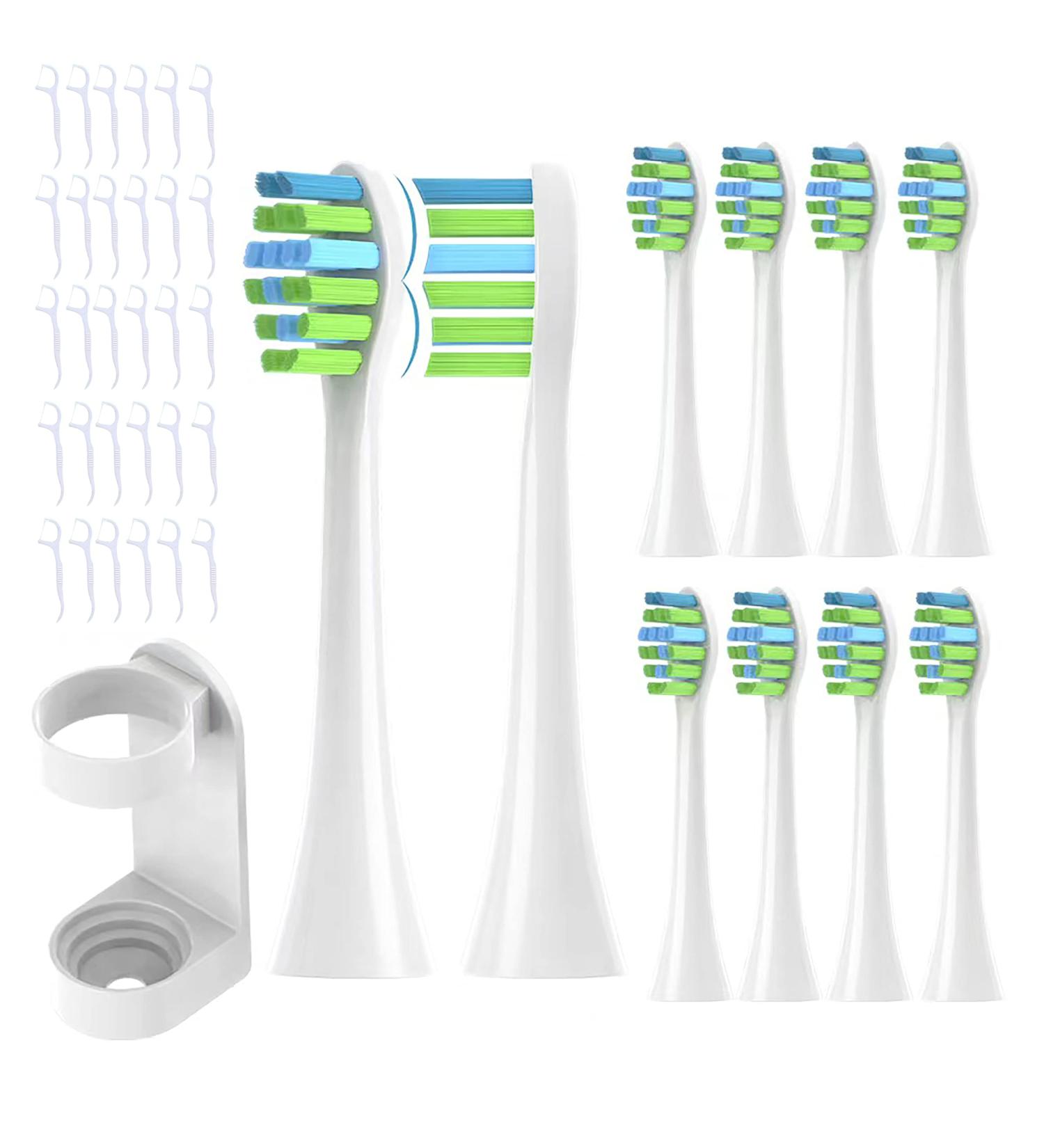 YMPBO 10PCS Replacement Heads for 7AM2M AM101/AM105 Electric Toothbrush + 30 Dental Floss Picks + Free Stand Holder - Buy Online on GoSupps.com