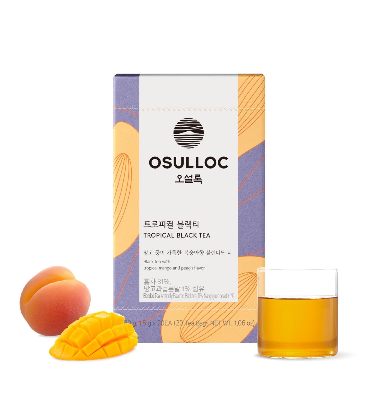 Osulloc Tropical Black Tea - Premium Mango Peach Blend 20 Tea Bags (30g) - International Shipping Available - Buy Online on GoSupps.com