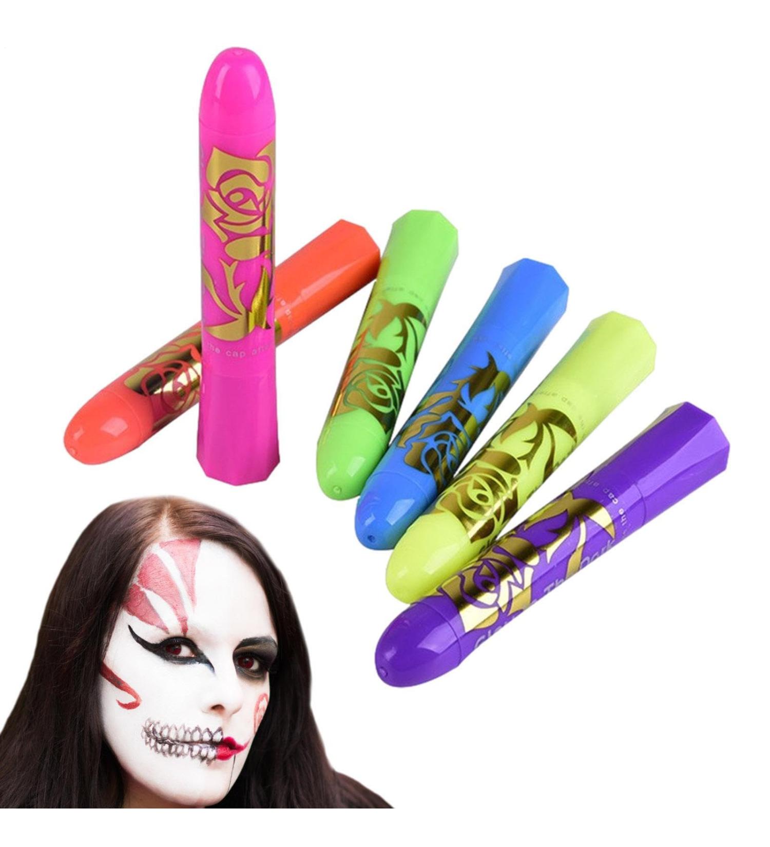 Yongany Body Paint for Skin - Neon Makeup - Safe Washable Pencil Sticks for Party Halloween Masquerade Adults Birthday Club Makeup for Party - Buy Online on GoSupps.com