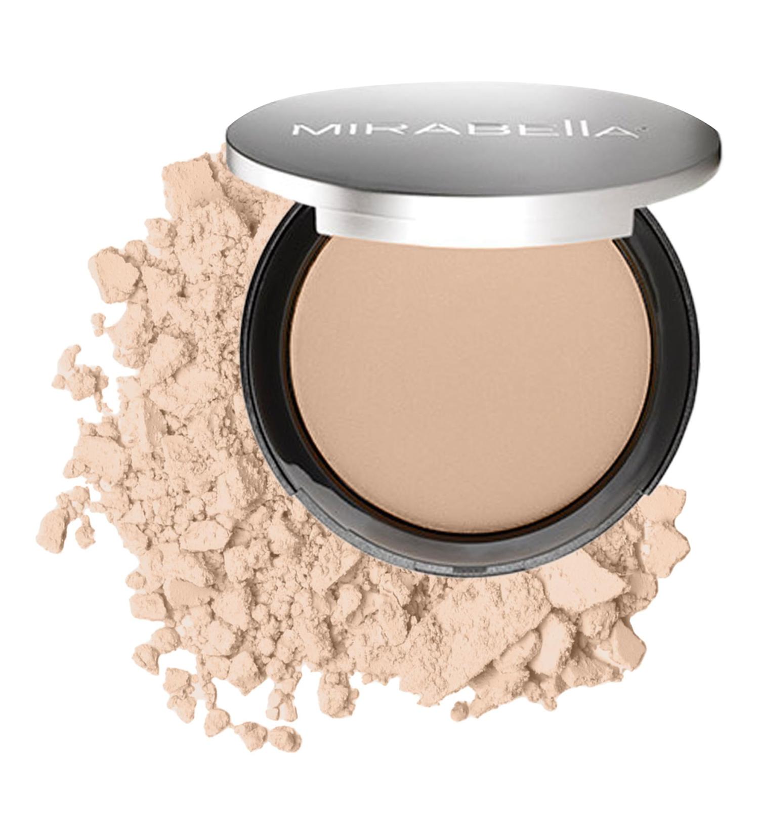 Mirabella Pure Press Powder Foundation HD Coverage - Shade Light, Triple-Milled Mineral Pressed Powder Makeup, Natural Ingredients, Anti-Aging Moisturizing & Antioxidant Formula, Talc-Free Light (II) - Buy Online on GoSupps.com
