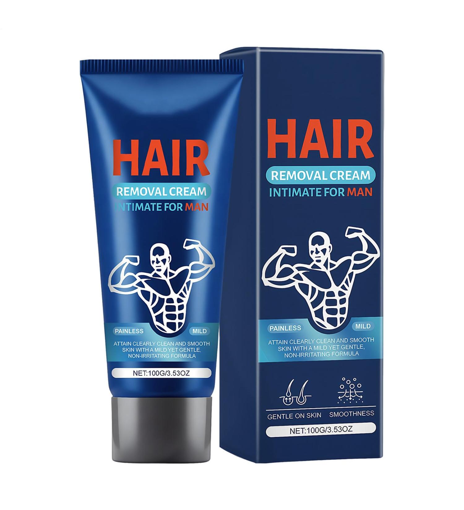 Hair Removal Cream for Skin | Non-Greasy Hair Removal | Body Hair Removal Treatment - For Arms Underarms Bikini Area Back Shoulders Chest Holidays Swimming Gym Athletes - Buy Online on GoSupps.com