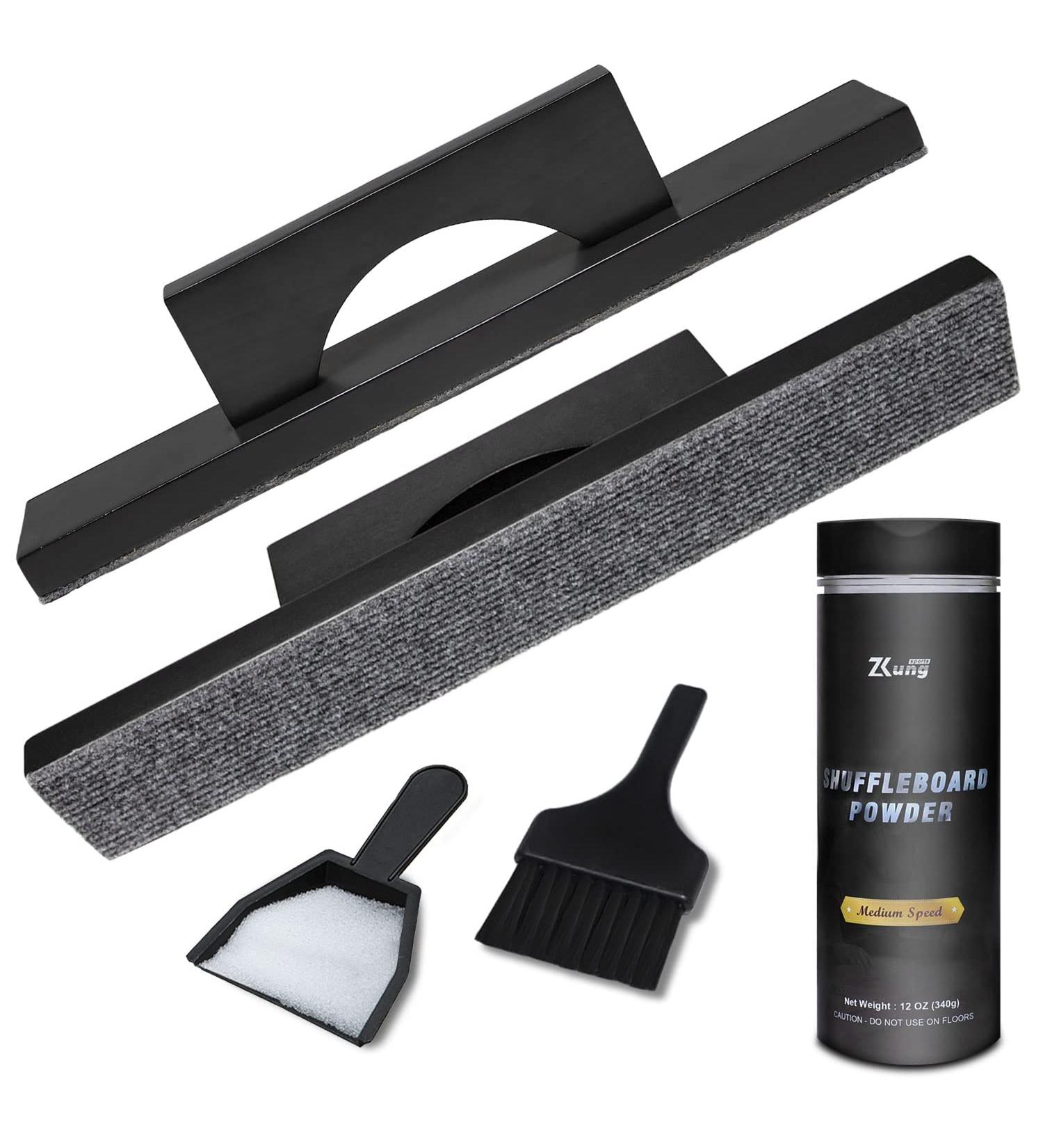 YDDS Shuffleboard Wax and Brush Set with Slow Speed Sand - Includes Table Brush and Mini Dustpan - Buy Online on GoSupps.com