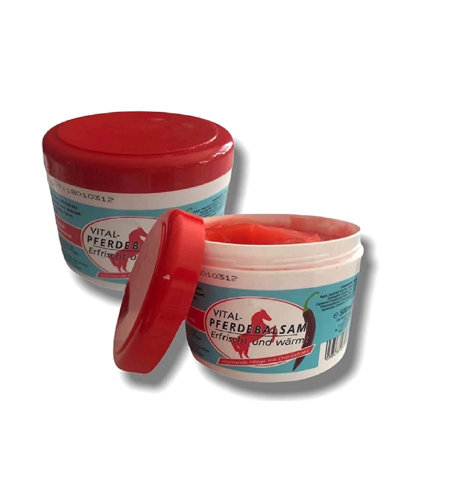 2x 500ml horse ointment warming extra strong | Horse balm | Massage gel | Sports gel | Warming ointment with chili extract