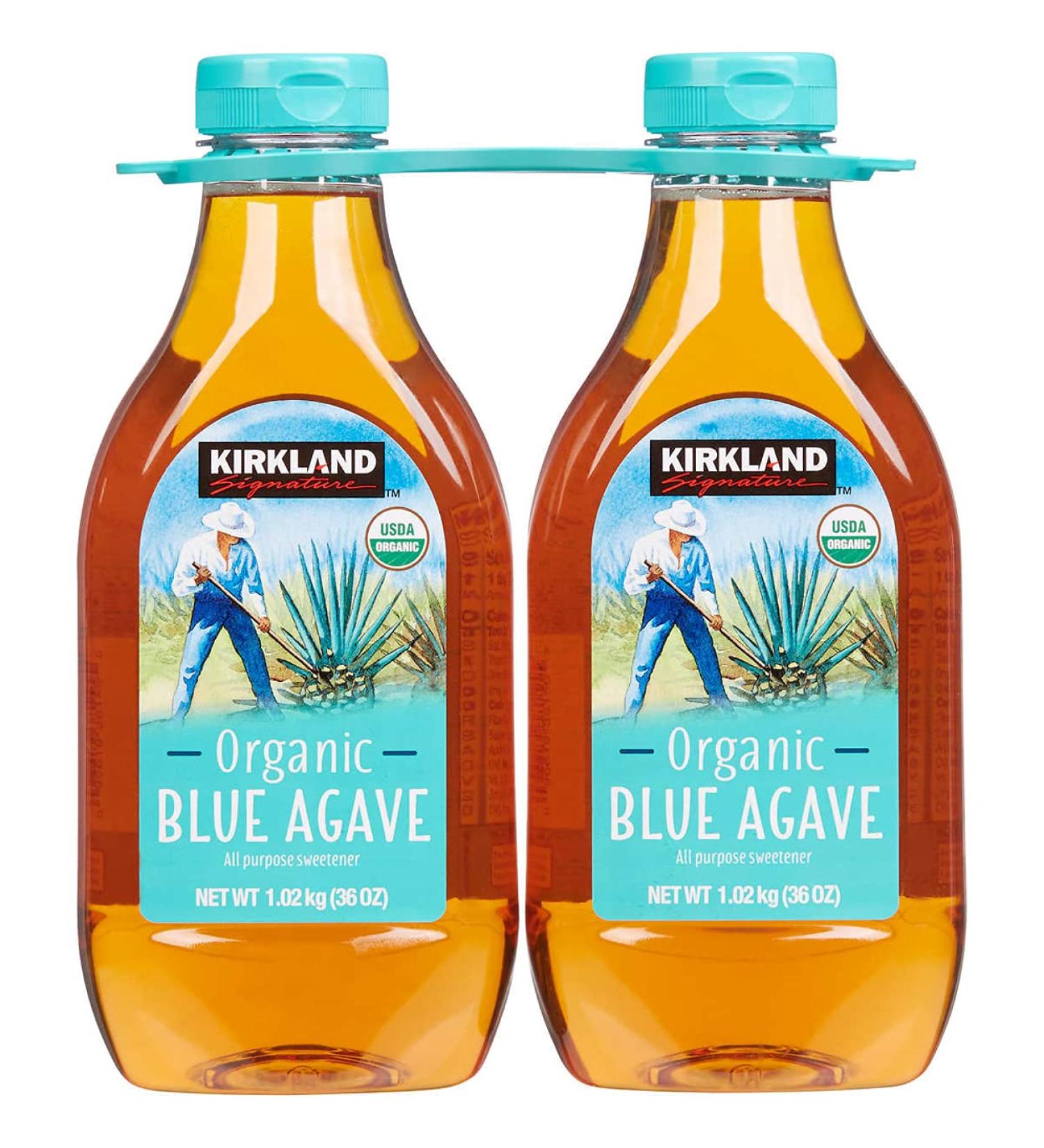 KIRKLAND SIGNATURE Organic Blue Agave two bottles, Sweetener 72 Ounce
