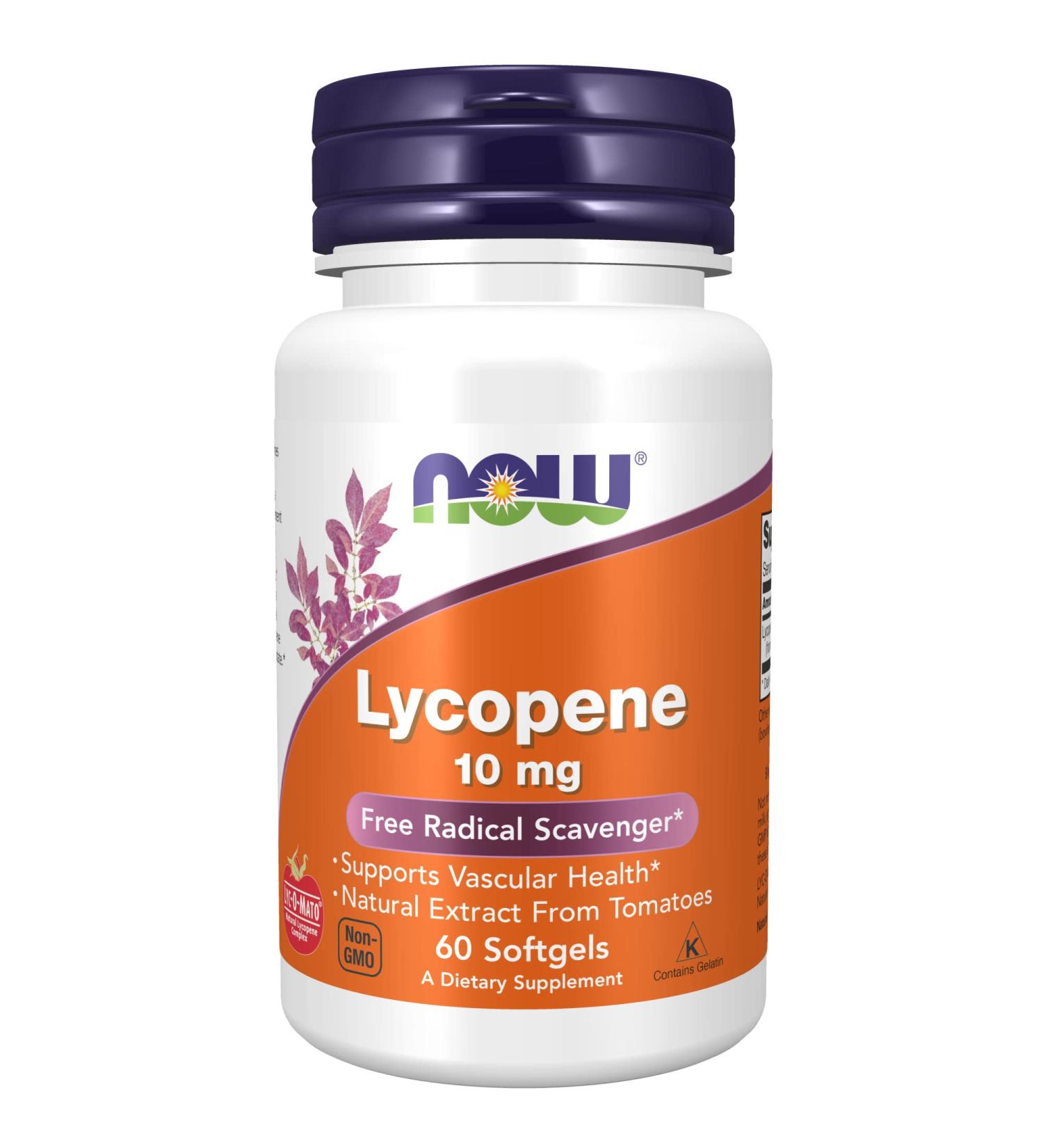 Now Foods Lycopene 10 mg - 60 Softgels | Antioxidant Support for Heart Health - Buy Online on GoSupps.com
