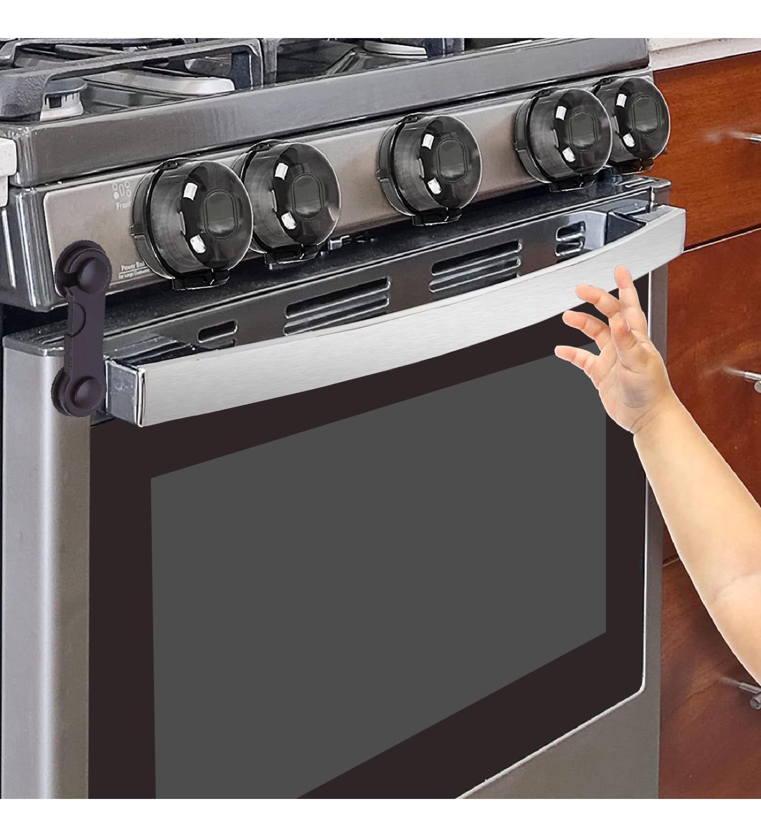 OFYDNR Stove Knob Covers for Child Safety  (5+1 Pack) Baby Safety Gas Stove Knob Covers Protection Locks with Oven Childproof Lock for Kids Child Proofing - Buy Online on GoSupps.com