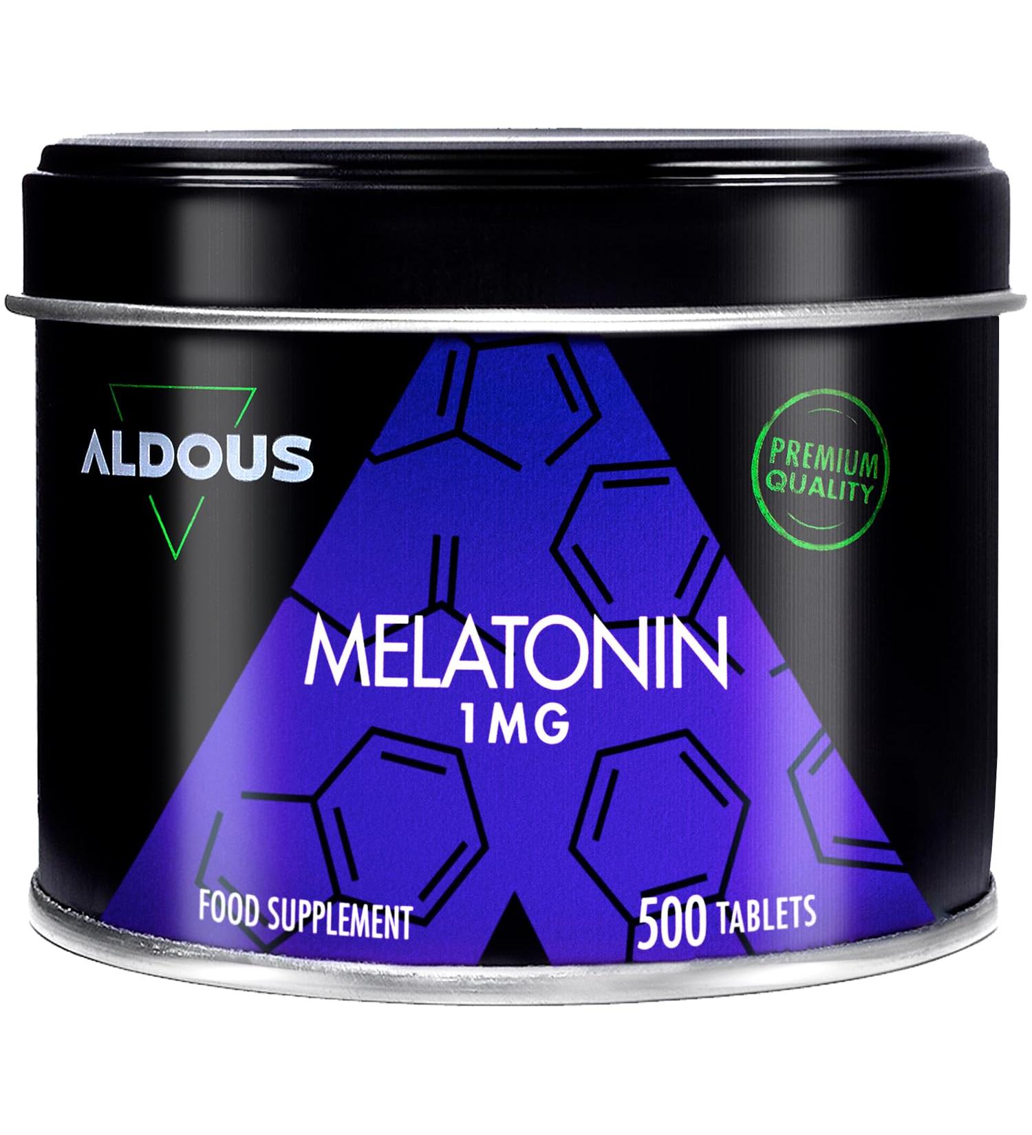 500 Melatonin Tablets 1 mg | 500 Nights (+ 16 Months) | Pure Melatonin | Melatonin for Insomnia Better Sleep | Melatonin for Good Sleep | Dietary Supplement Fatigue | Made in the EU - Buy Online on GoSupps.com