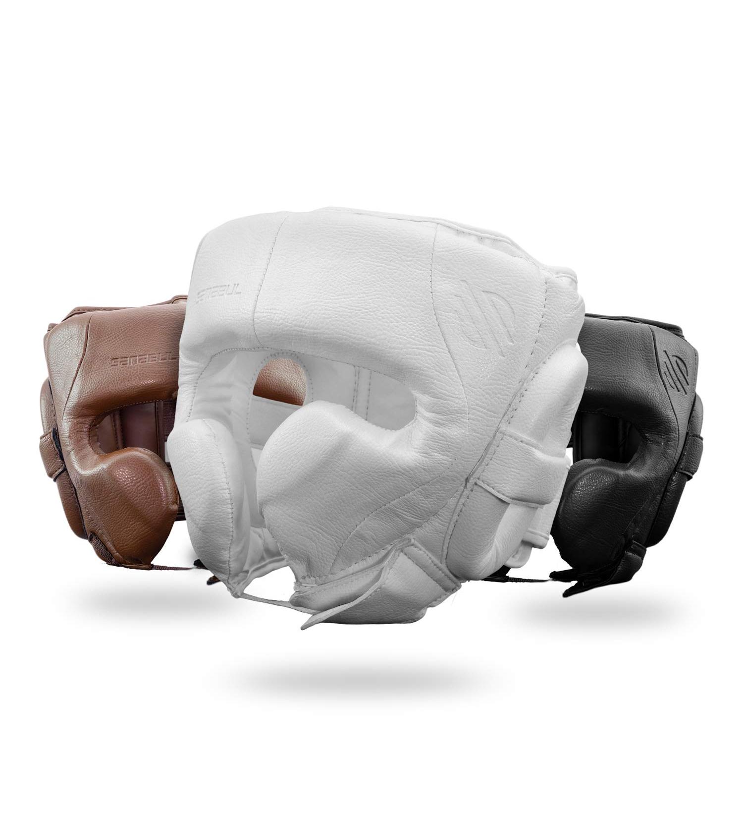 Sanabul Battle Forged Professional Head Gear - White, Large | Boxing MMA Kickboxing - Buy Online on GoSupps.com