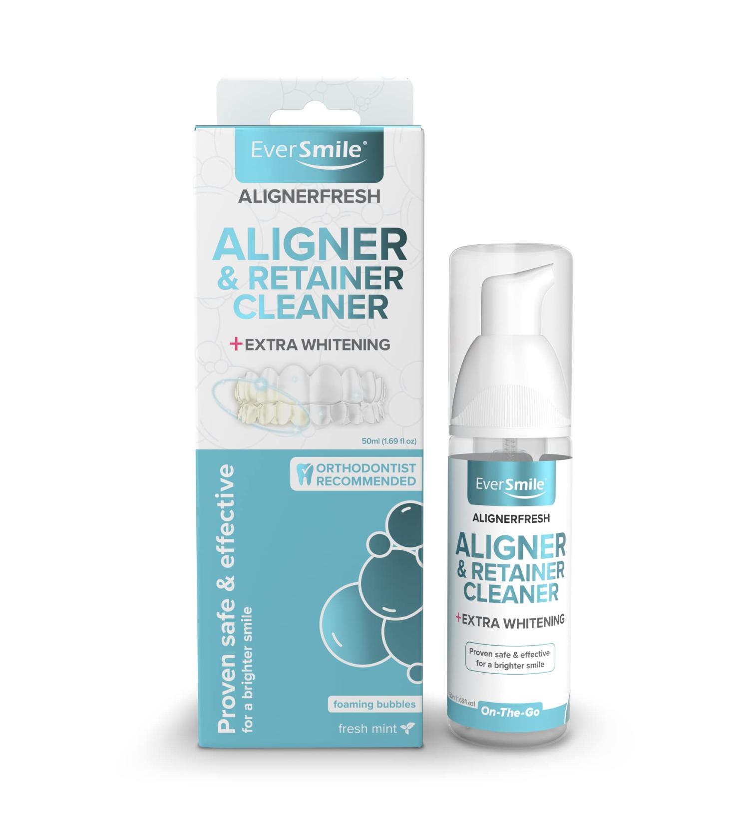 EverSmile AlignerFresh Extra Whitening Foam - Aligner Cleaner & Retainer Whitener - Buy Online on GoSupps.com