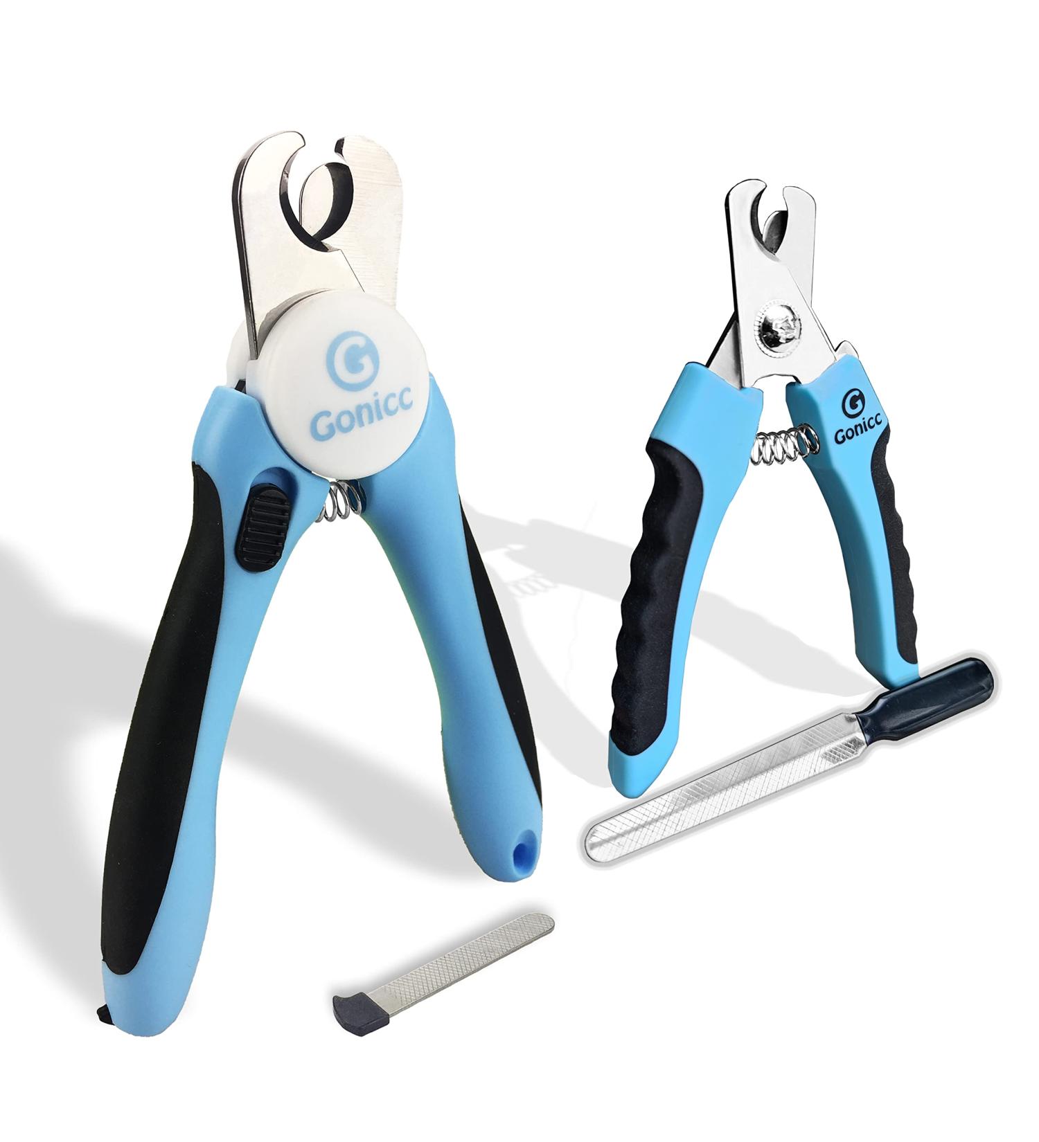 Gonicc Dog & Cat Nail Clippers with Safety Guard - Small to Medium Breeds, Free Nail File Included - Razor Sharp Blades - Buy Online on GoSupps.com