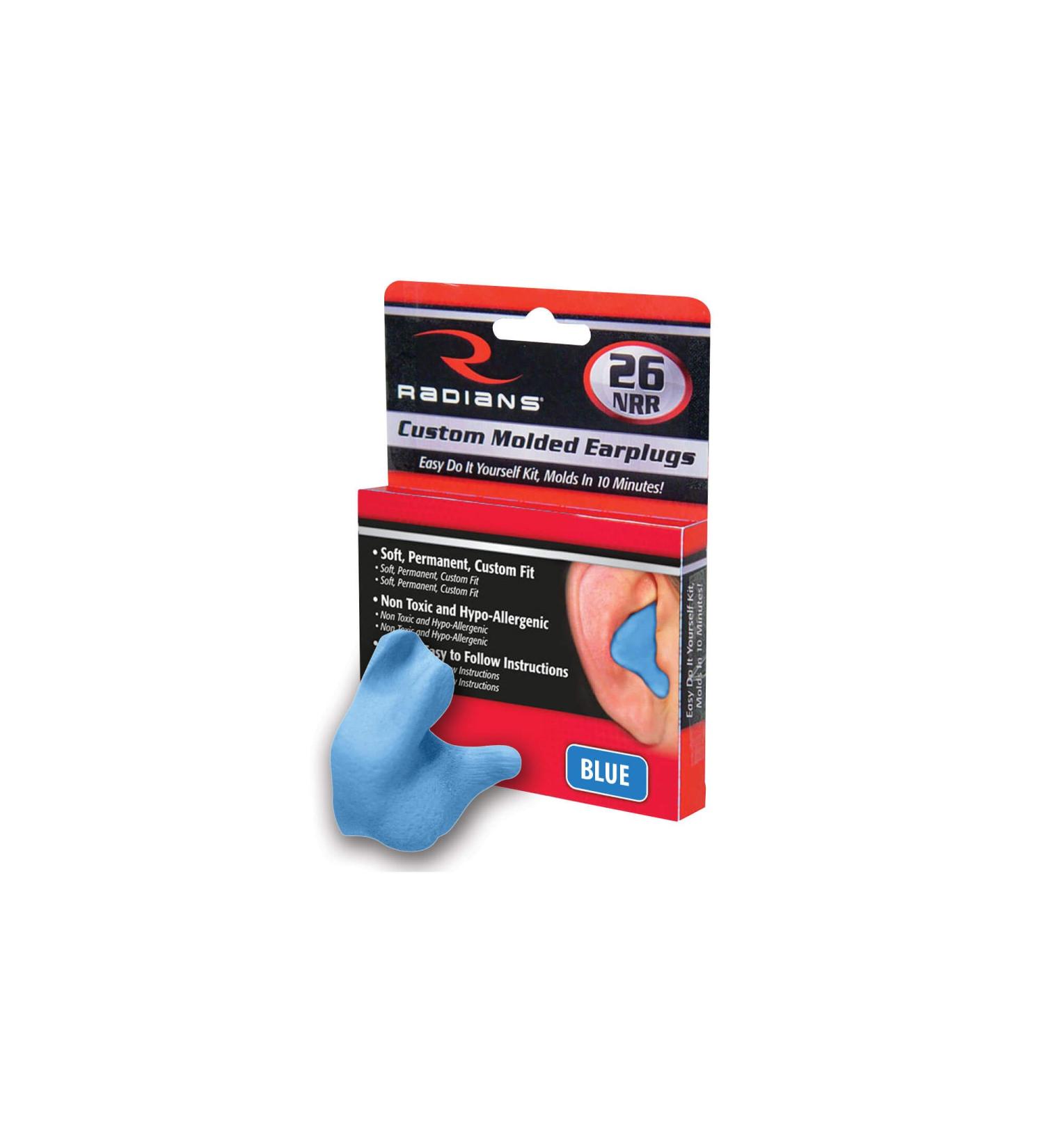 Radians CEP002-B Custom Molded Earplugs Retail Box w/ Blue Plugs Retail Box W/ Blue Plugs Molded Earplug