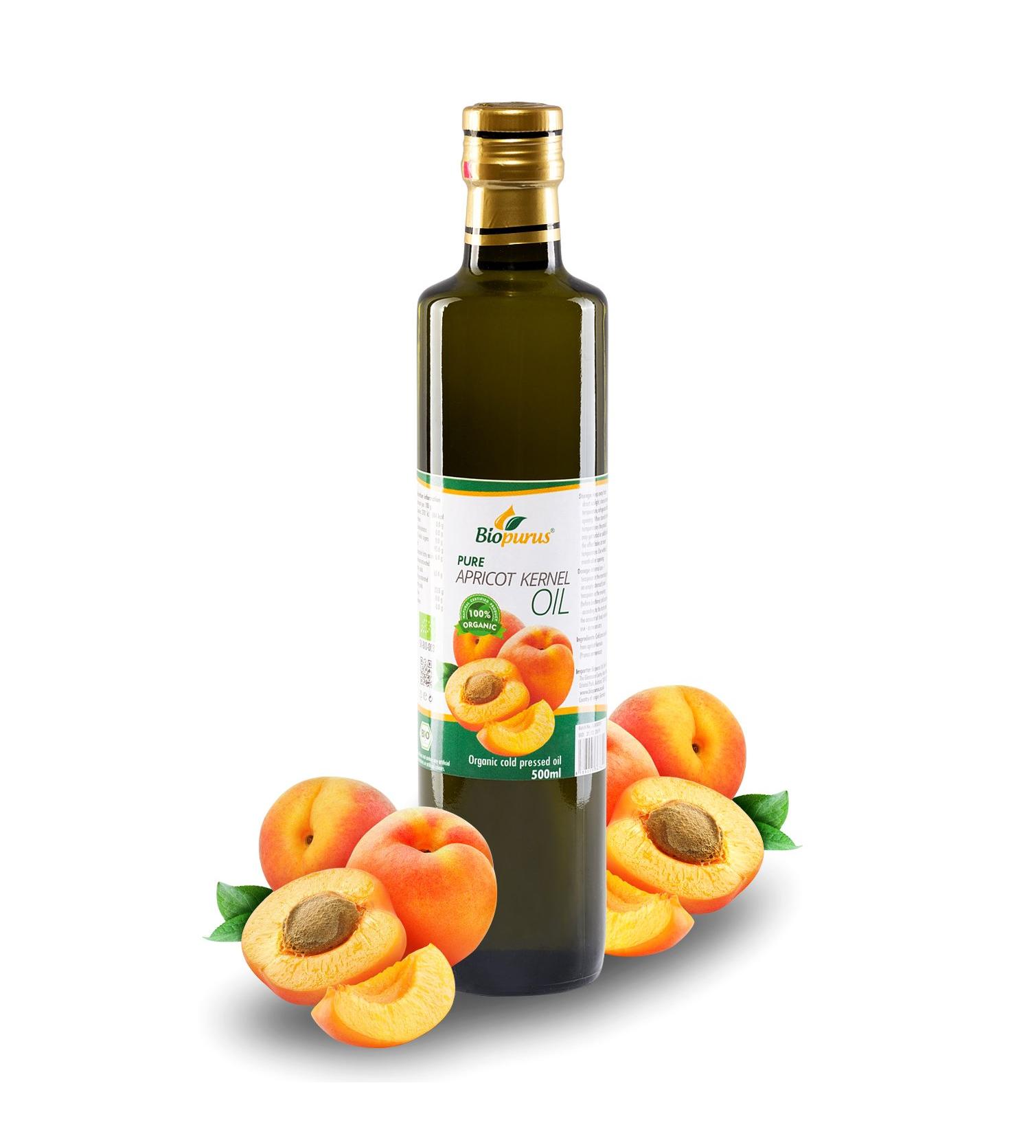 Biopurus Certified Organic Cold Pressed Apricot Kernel Oil 500ml