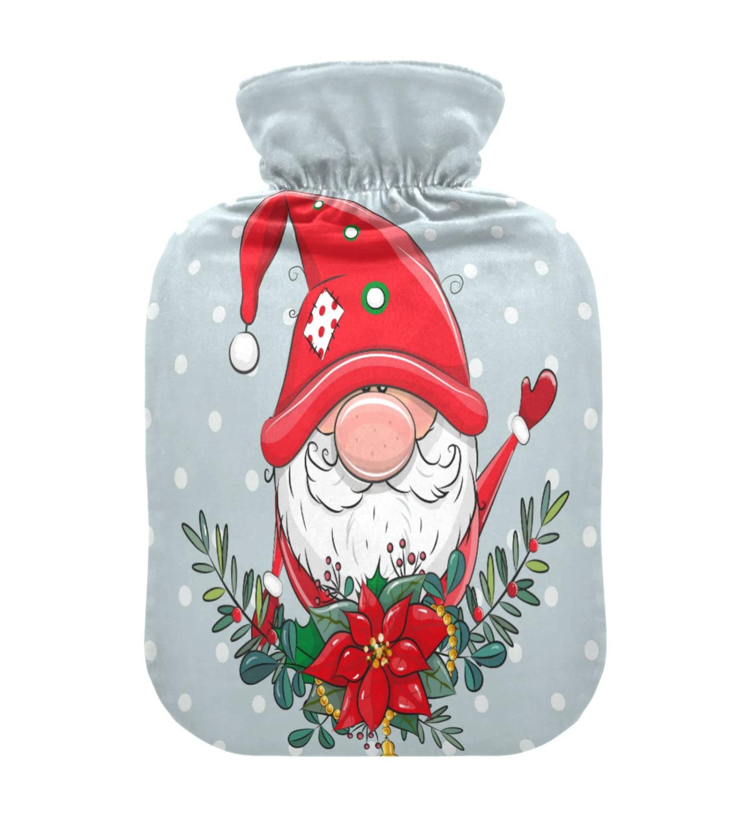 Christmas Gnome Heat Bottle - 1L Hand & Foot Warmer for Pain Relief | Cozy Bed Warmer for Headache & Back Pain - Buy Online on GoSupps.com