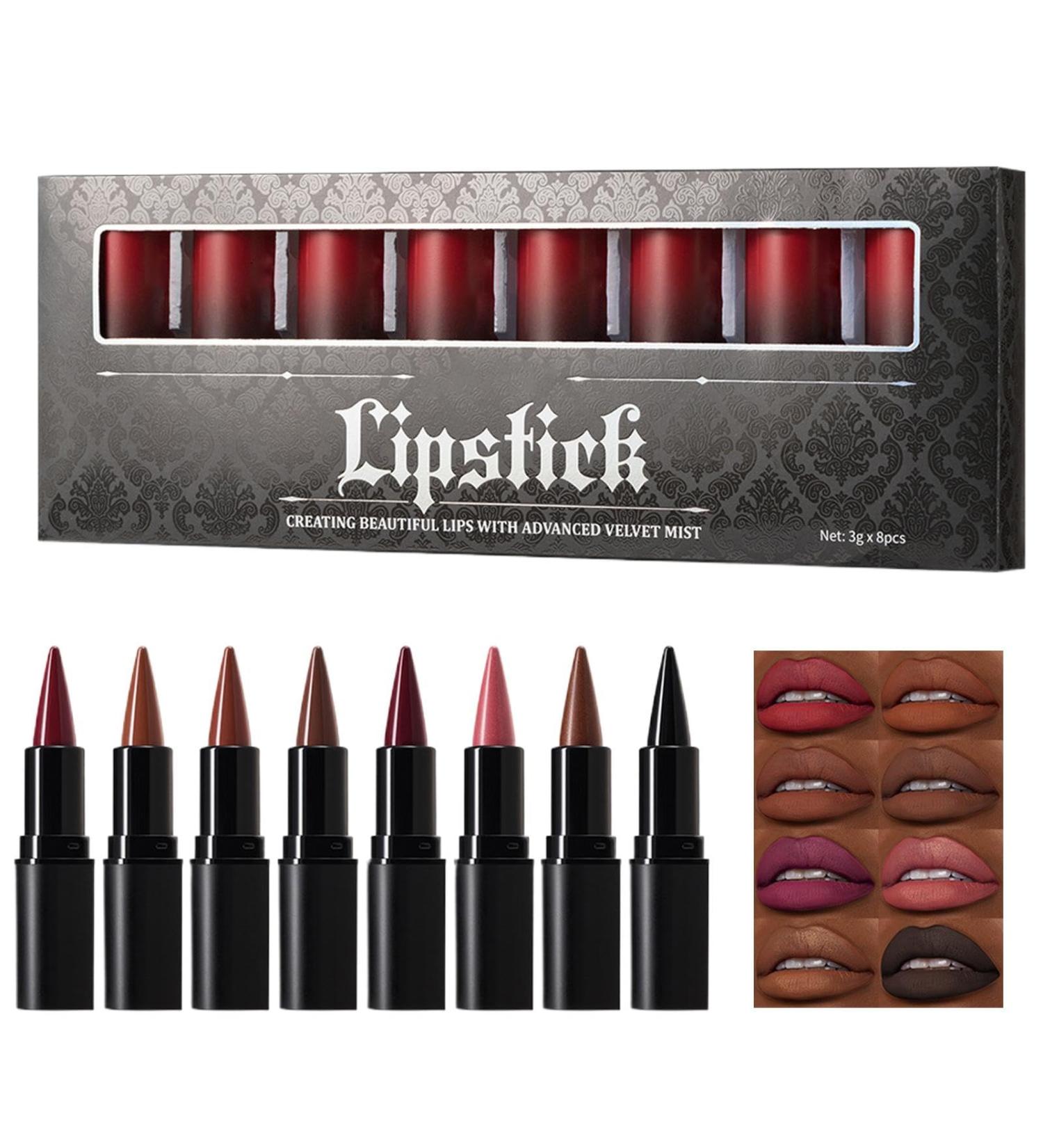 8 Piece Lip Liner Set Vibrant Colors for Gradient Lips Long Lasting Waterproof Formula Highly Pigmented Lip Pots Easy to Manage and Shape - Buy Online on GoSupps.com