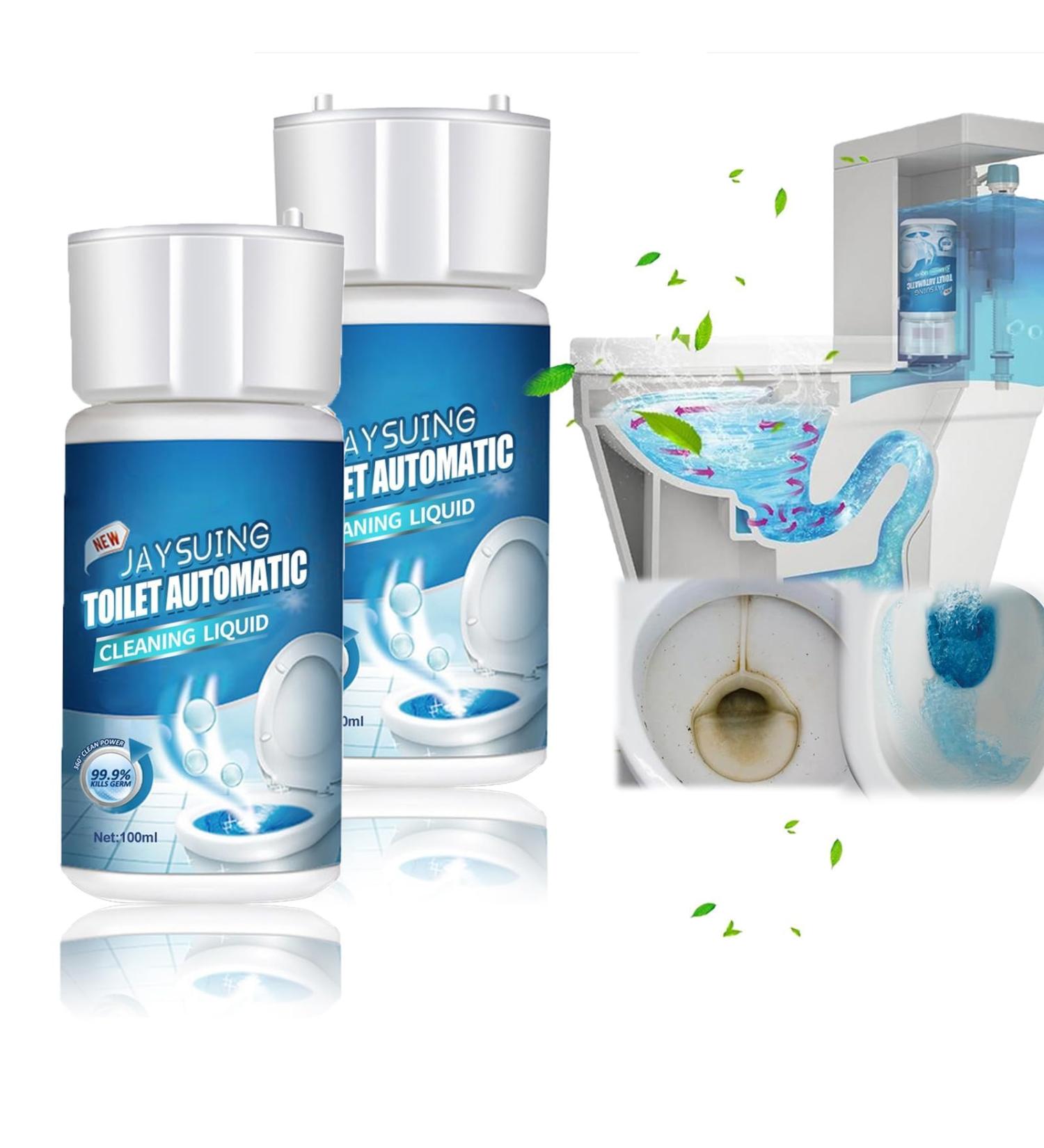 2 Pcs Toilet Automatic Cleaning Liquid Toilet Cleaner Gel Super Powerful Touch Free Fizzy Foam Toilet Cleaner Aroma Toilet Cleaner Non-Toxic Formula - Buy Online on GoSupps.com