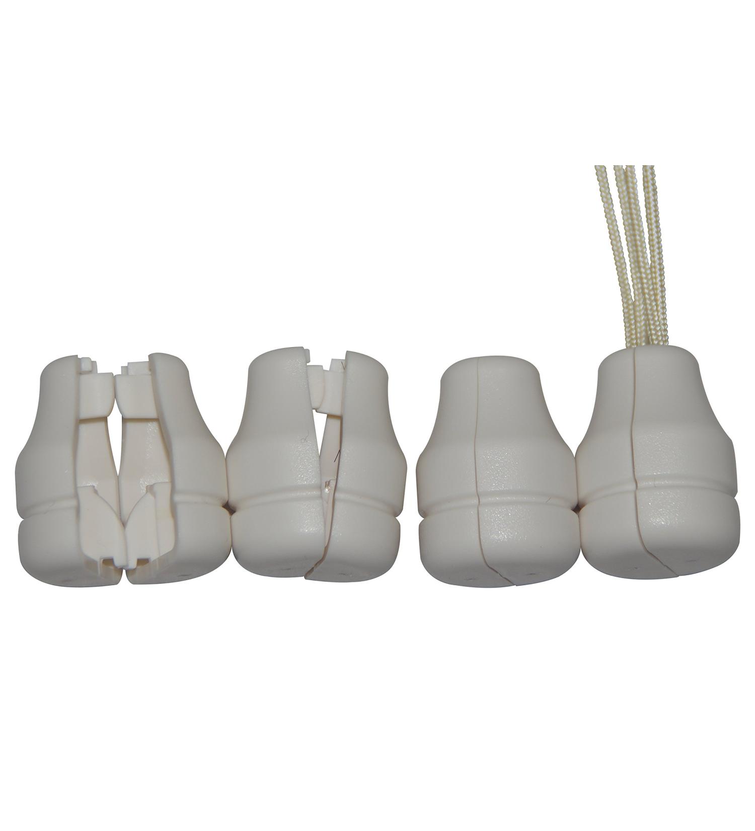 Child-Safe Large White Bell Shape Window Blind Tassels - Breakaway Knob Design for Kid and Pet Safety (4 pack) - Buy Online on GoSupps.com