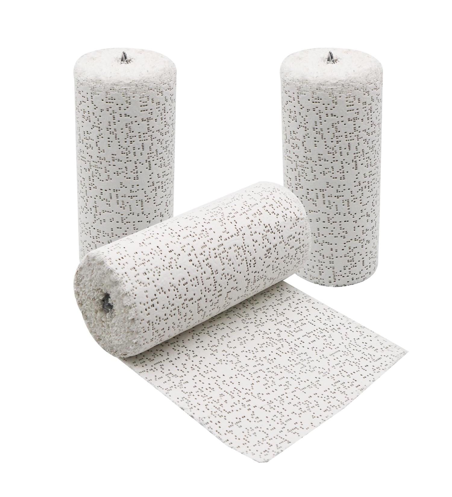 Plaster Cloth Bandages - 3 Rolls White Gauze 6 Inch for Crafting & Belly Casting | International Shipping Available - Buy Online on GoSupps.com
