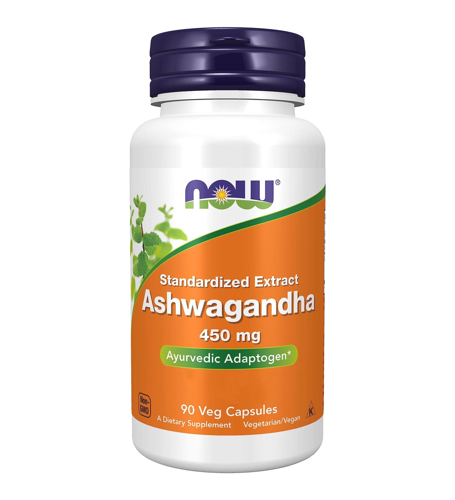 Now Foods Ashwagandha Root Extract 450 mg - 90 Vegan Capsules Lab Tested Gluten Free Plant-Based - Buy Online on GoSupps.com