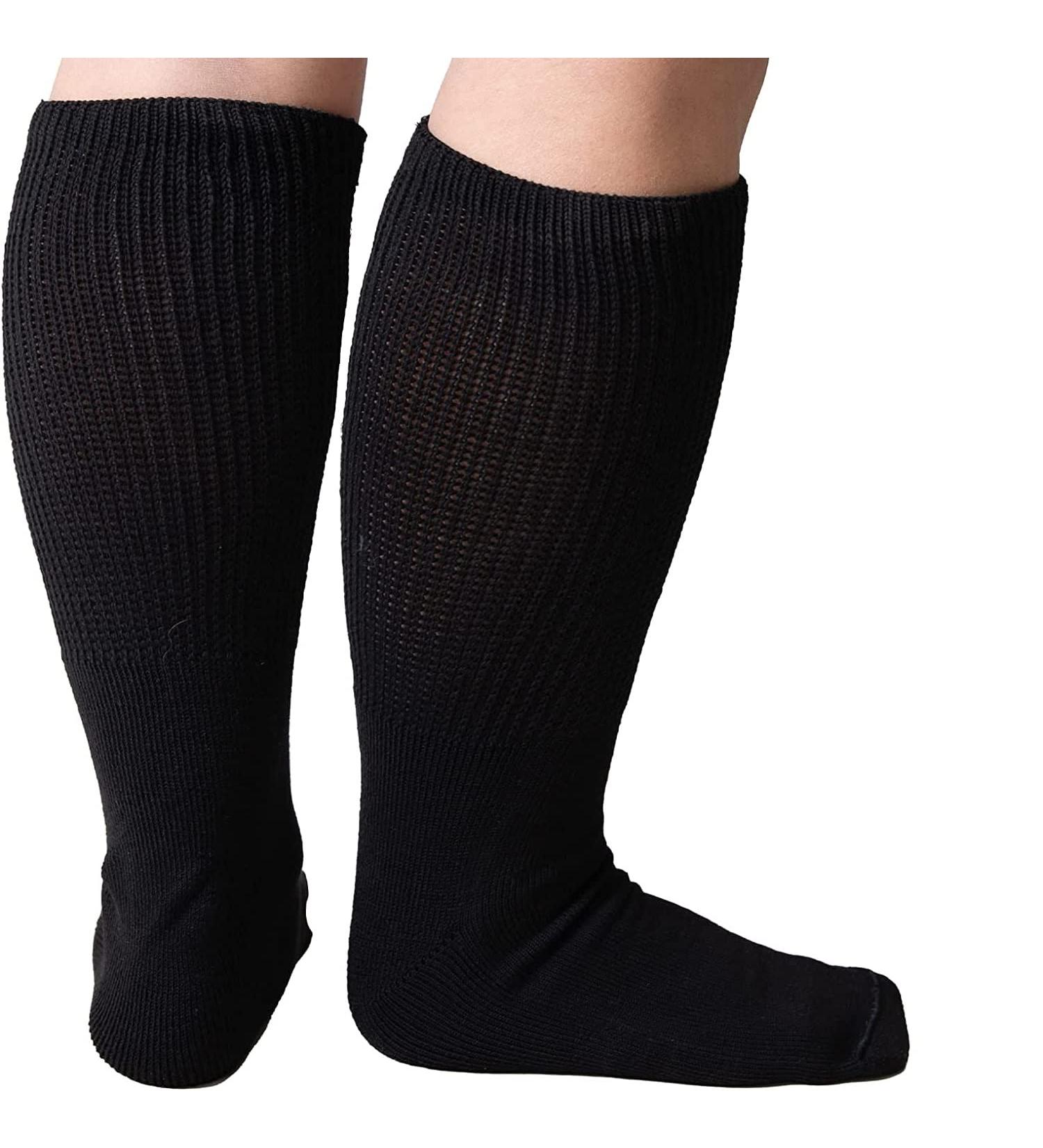 3 Pairs Extra Wide Socks for Swollen Feet - Bariatric, Diabetic, Edema, Lymphedema Socks for Men and Women - Buy Online on GoSupps.com