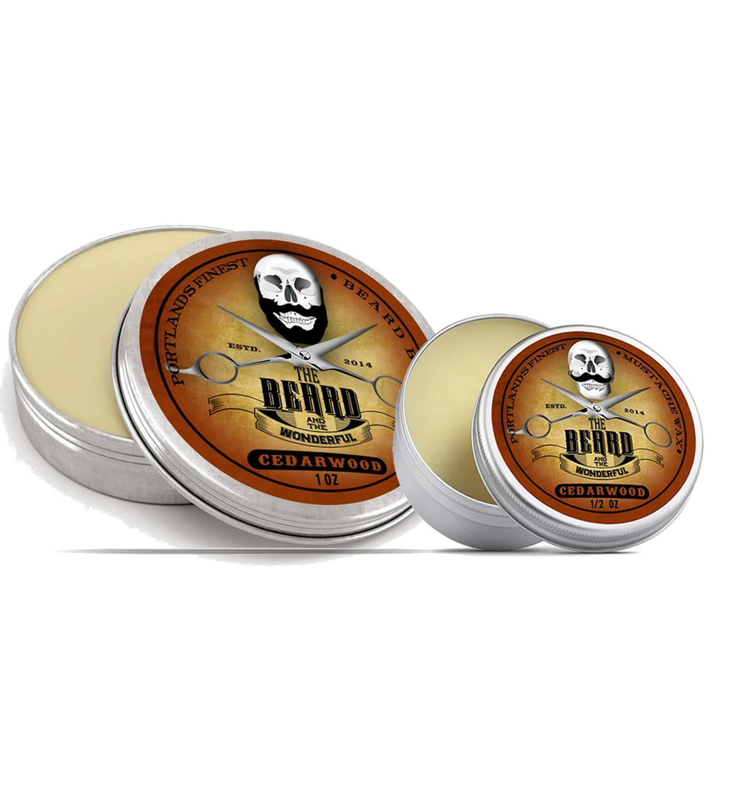 Cedarwood Beard Balm & Mustache Wax Styling Set - 30ml Balm & 15ml Wax - The Beard and The Wonderful - Buy Online on GoSupps.com