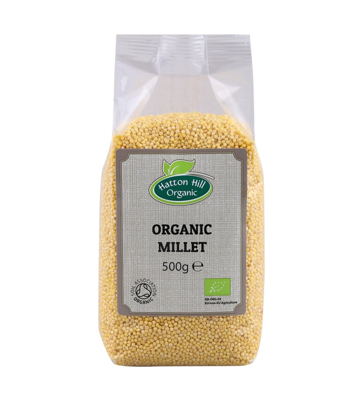 Organic Millet Grain 500g by Hatton Hill Organic - Free UK Delivery | Pack of 1 - Buy Online on GoSupps.com