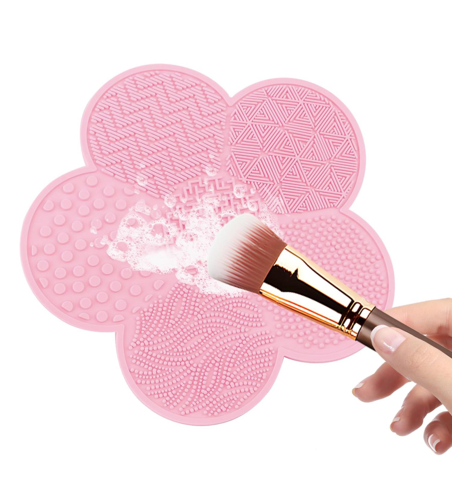 iJiGui Silicone Makeup Brush Cleaning Bearings with Suction Cups Silicone Makeup Brush Cleaning Tool Makeup Brush Cleaning Tool - Pink Rose - Buy Online on GoSupps.com