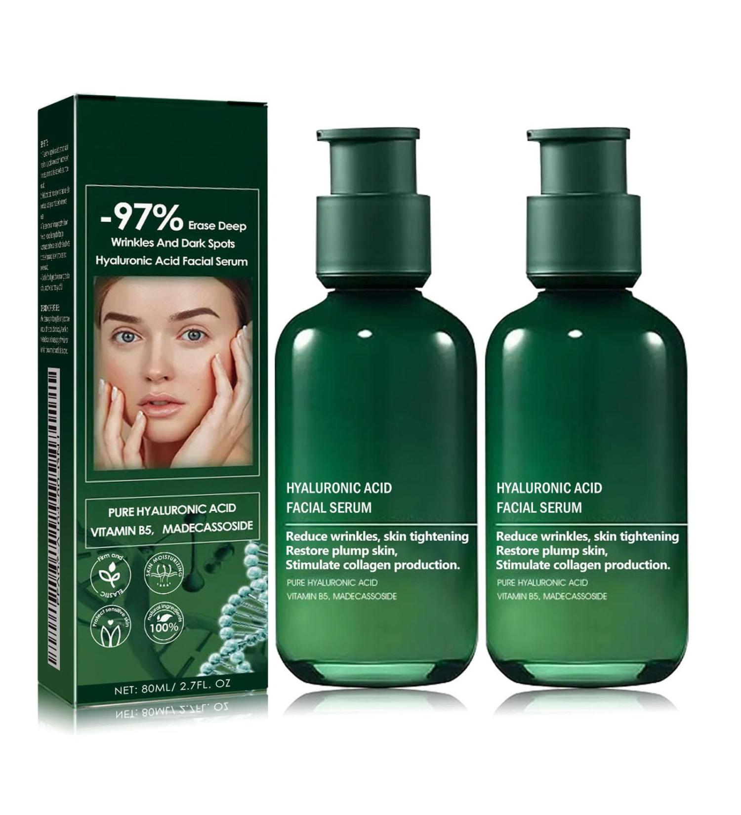 LXCJZY Skin Firming Rejuvenating Serum Hyaluronic Acid Facial Serum Skin Firming Serum for Face and Neck Skin Firming Serum For All Skin Types (2Pcs) - Buy Online on GoSupps.com