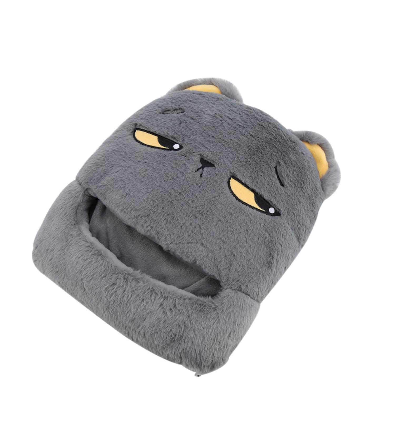 Haofy USB Foot Warmer - Cartoon Pattern Electric Heating Slippers for Home Travel & Office | Stay Cozy with Gray Warm Souls - Buy Online on GoSupps.com