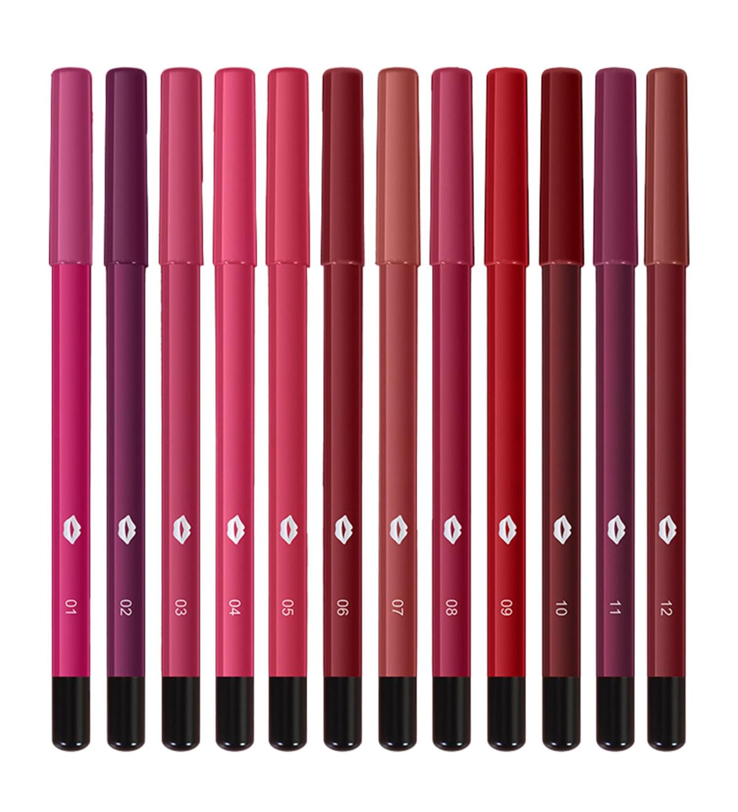  G n rique Lip Pencil | 12 Long-Lasting Smudge-Proof Colors - Long-Lasting Lip Liner - For Women Girls Teens Wives Friends Family Sisters Birthdays Christmas Parties - Buy Online on GoSupps.com