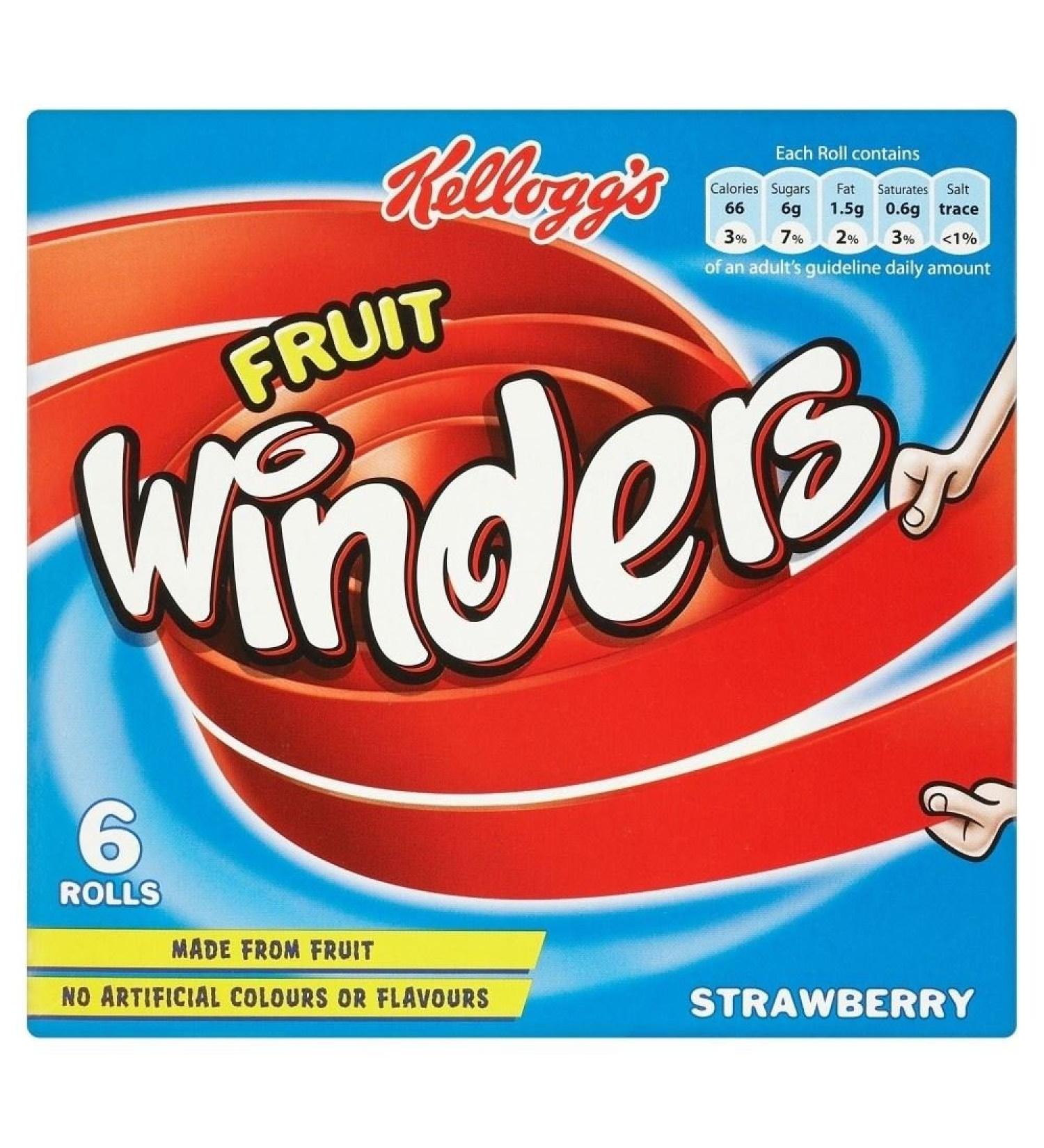 Kellogg's Kellogg's Strawberry Winders Fruit (6 x 17g) - Pack of 2