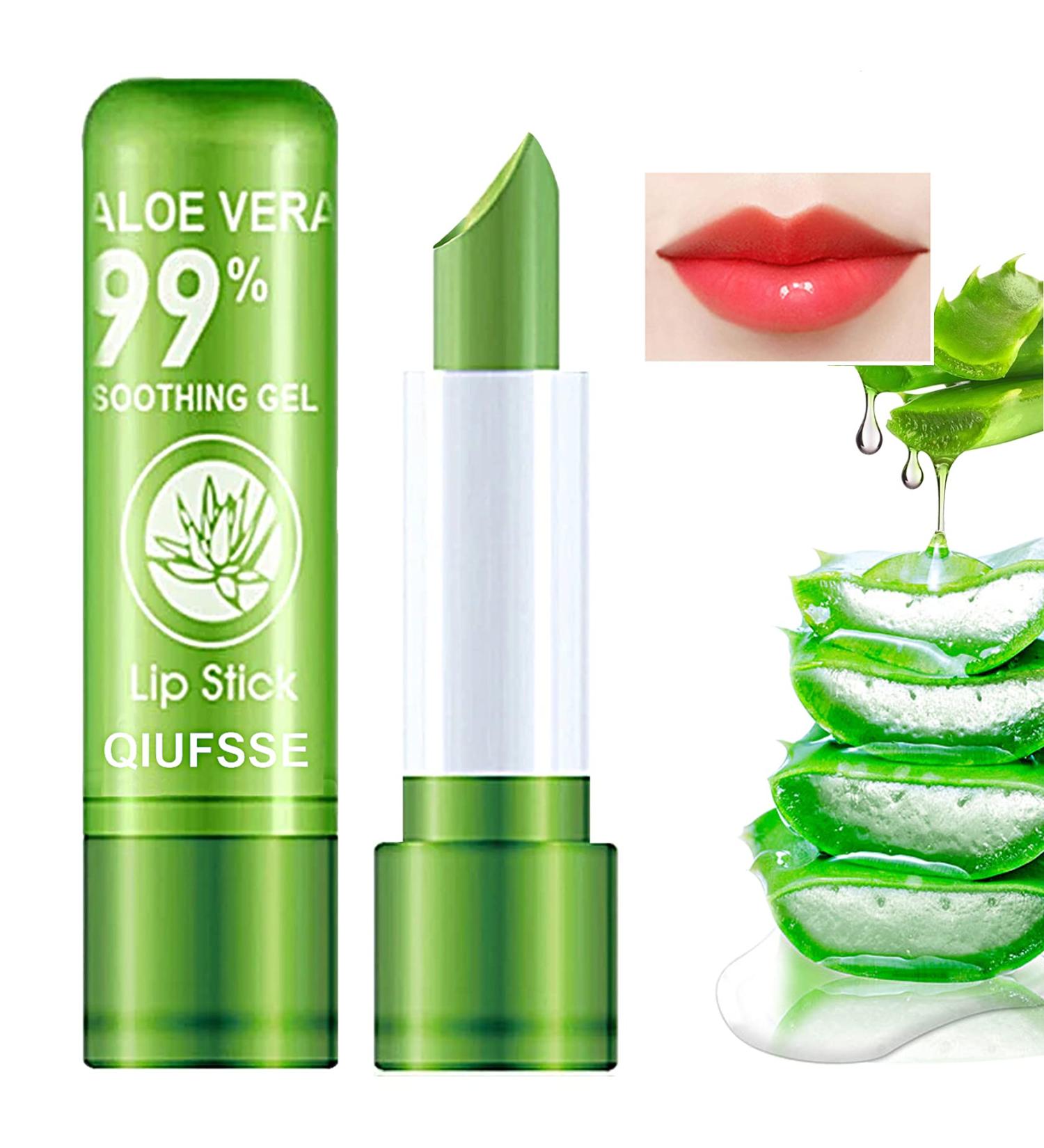 2PCS Aloe Vera Magic Lipstick Set - Long Lasting, Moisturizing, Waterproof Lip Makeup - Buy Online on GoSupps.com