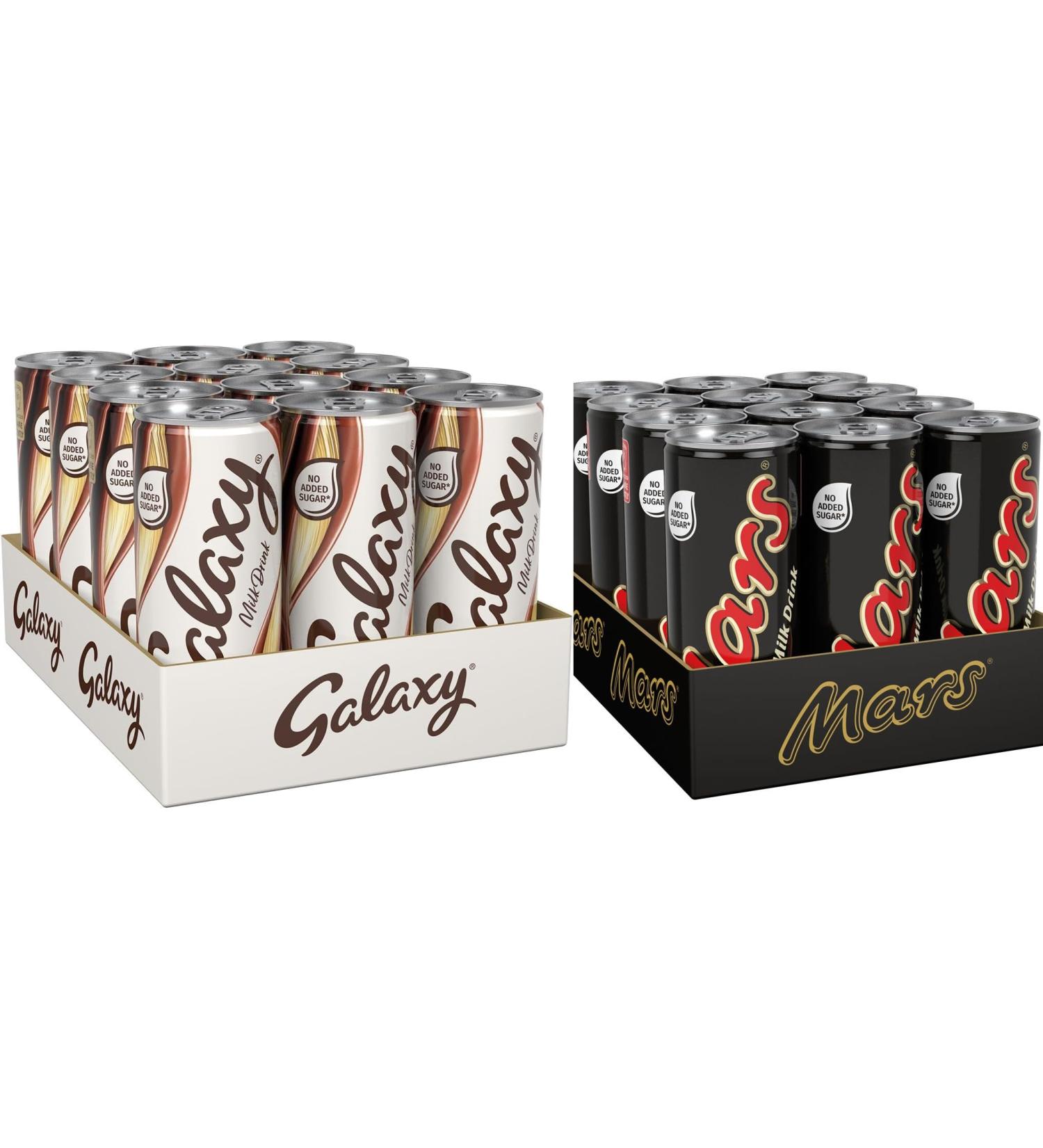 Mars Chocolate Milk Drink 12 x 250ml & Galaxy Chocolate Milk Drink 12 x 250ml - By Shop 4 Less