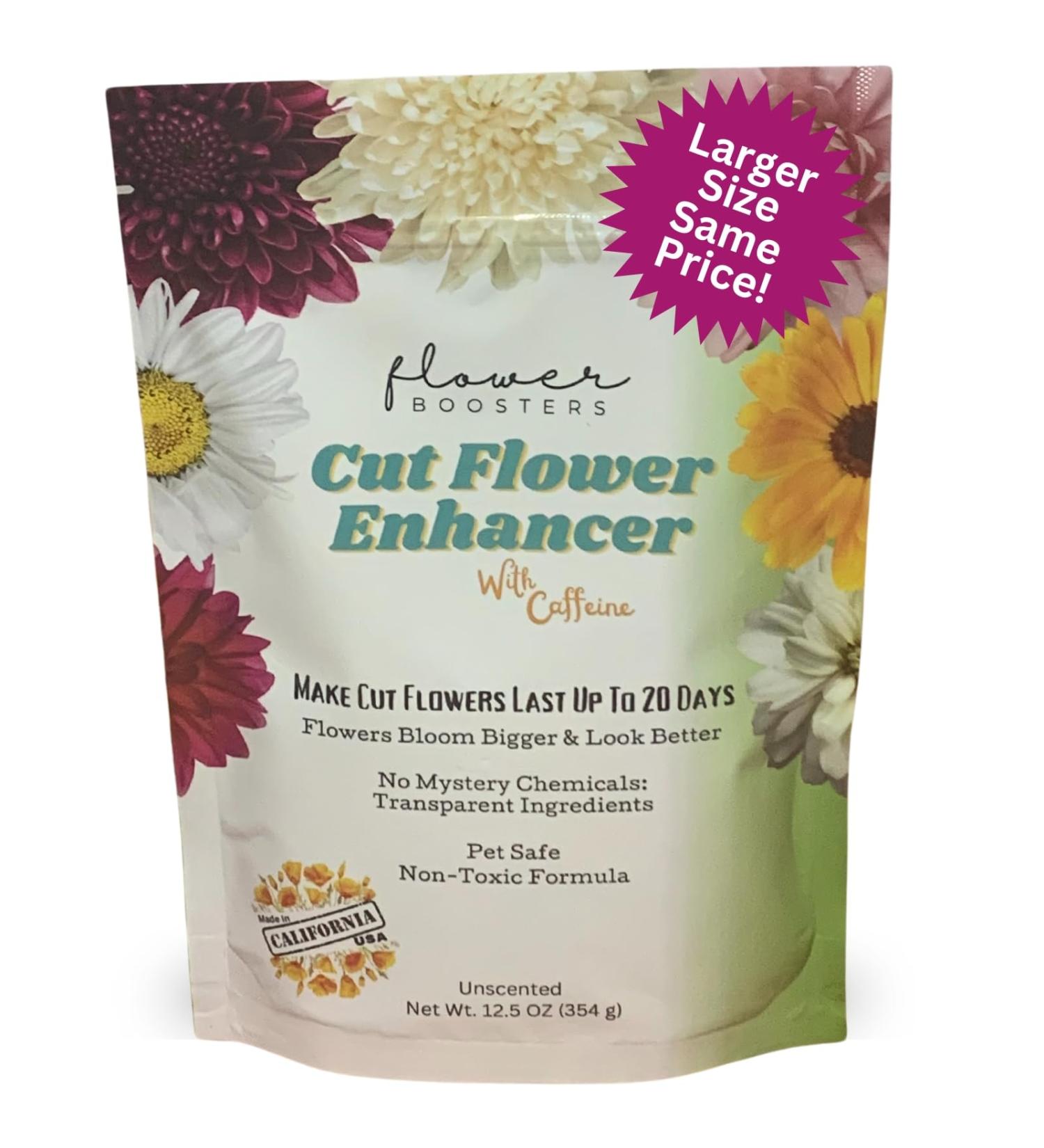 Flower Boosters Cut Flower Food for Fresher Vase Life Up to 20 Days or More (12.5 Ounces) - Buy Online on GoSupps.com
