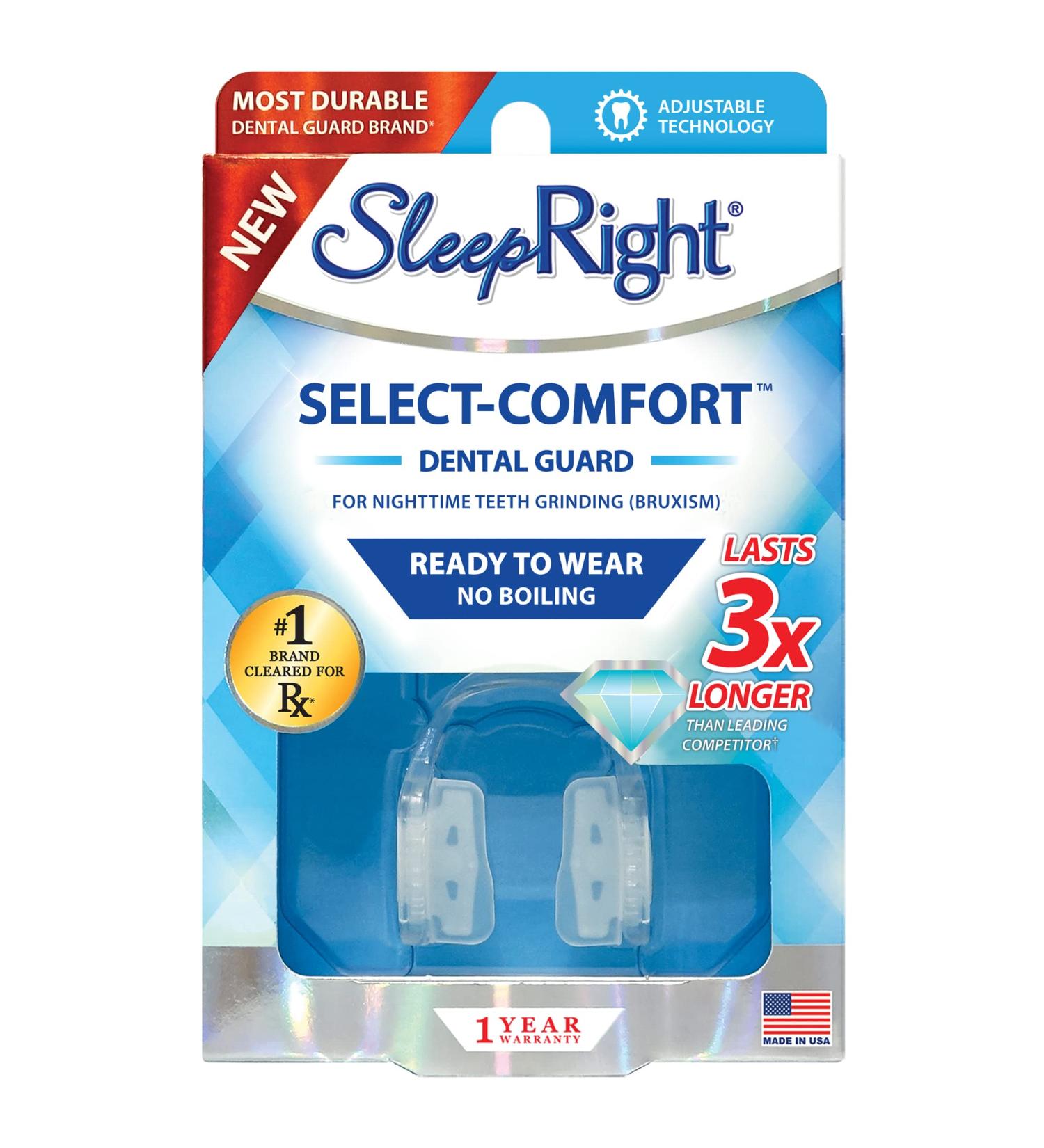 SleepRight Select-Comfort Dental Guard - New Version for Teeth Grinding Prevention - Buy Online on GoSupps.com