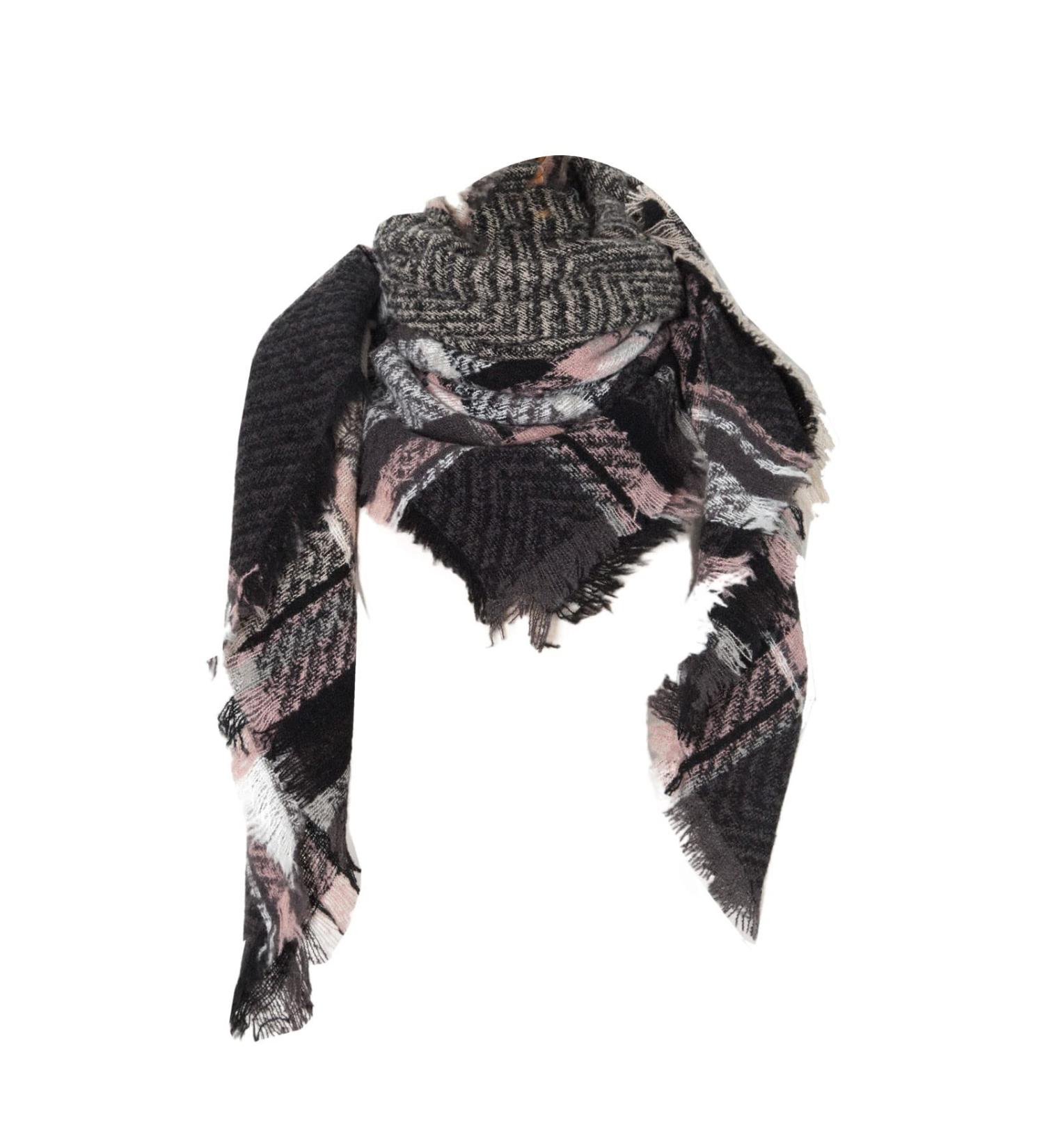 Hanxiulin Women's Wool Knit Scarf - Warm Black Neck Wrap | Casual Winter Neckerchief - Buy Online on GoSupps.com