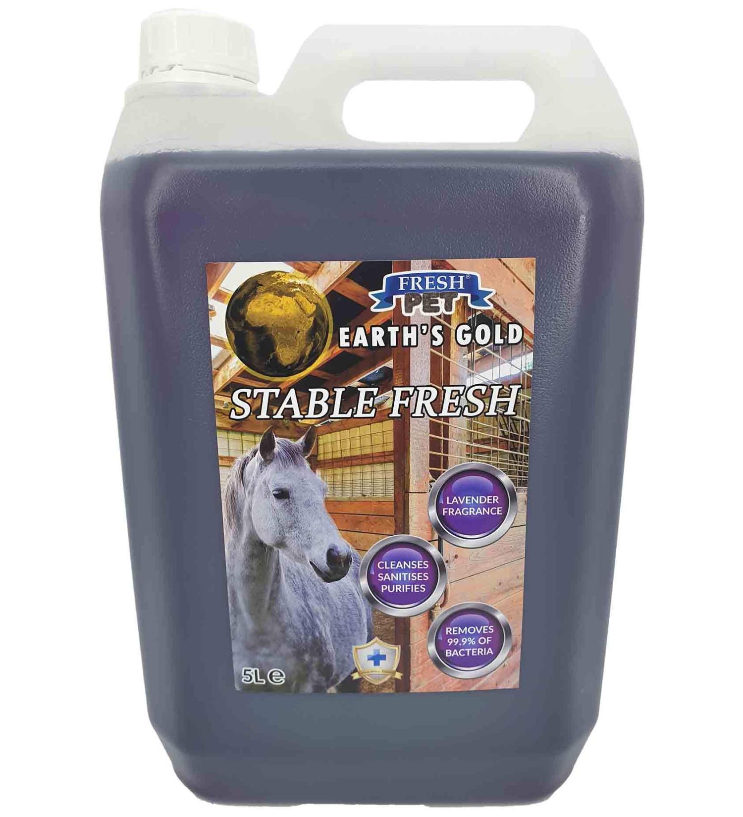 Trade Chemicals HORSE STABLE CLEANER DISINFECTANT - Earths Gold Stable Fresh 5L (Lavender) - Buy Online on GoSupps.com