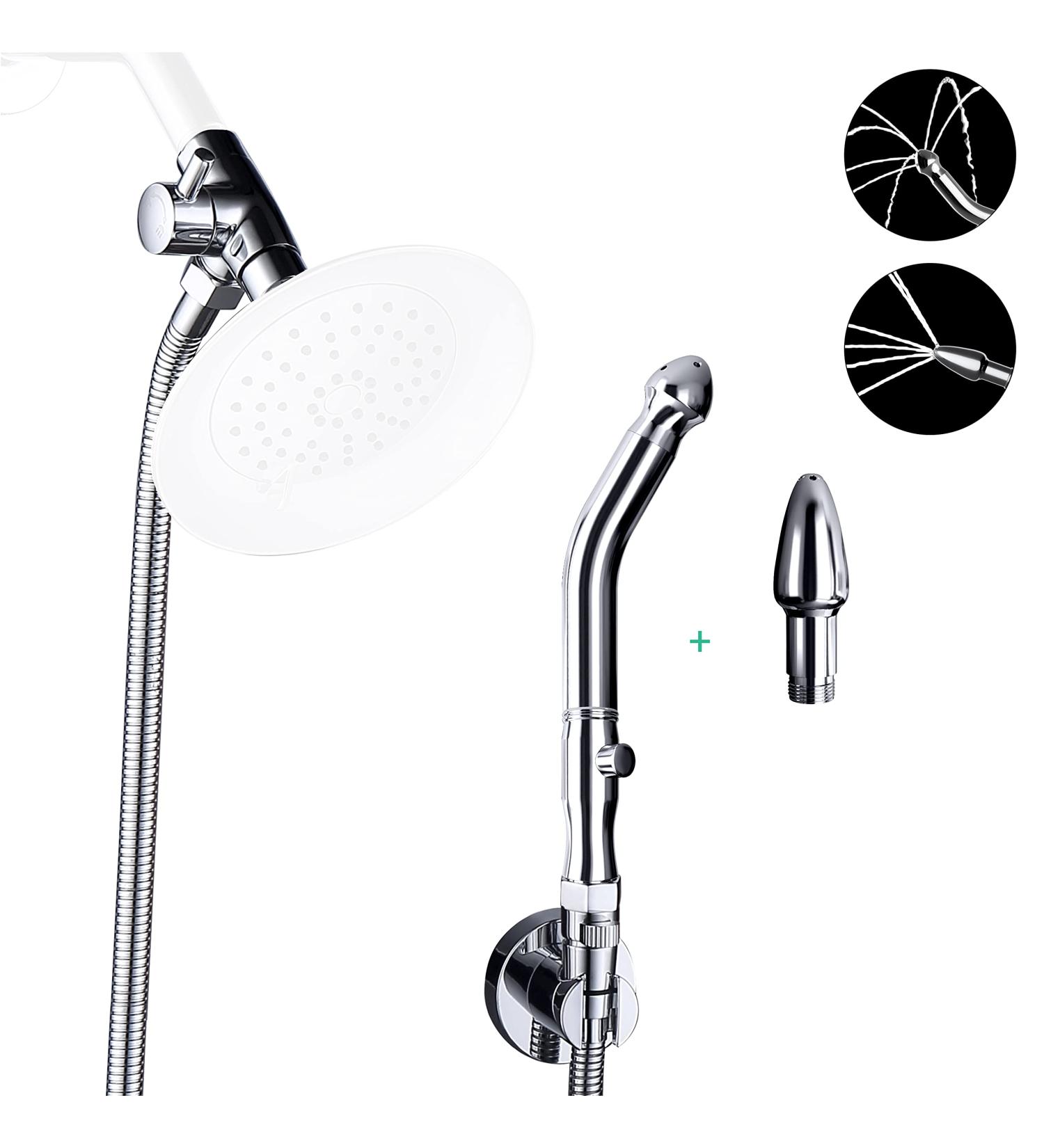 Shower Enema System with 100" Hose & Water Control Valve - Douche Colonic Cleanse Kit for Ultimate Personal Hygiene - Buy Online on GoSupps.com