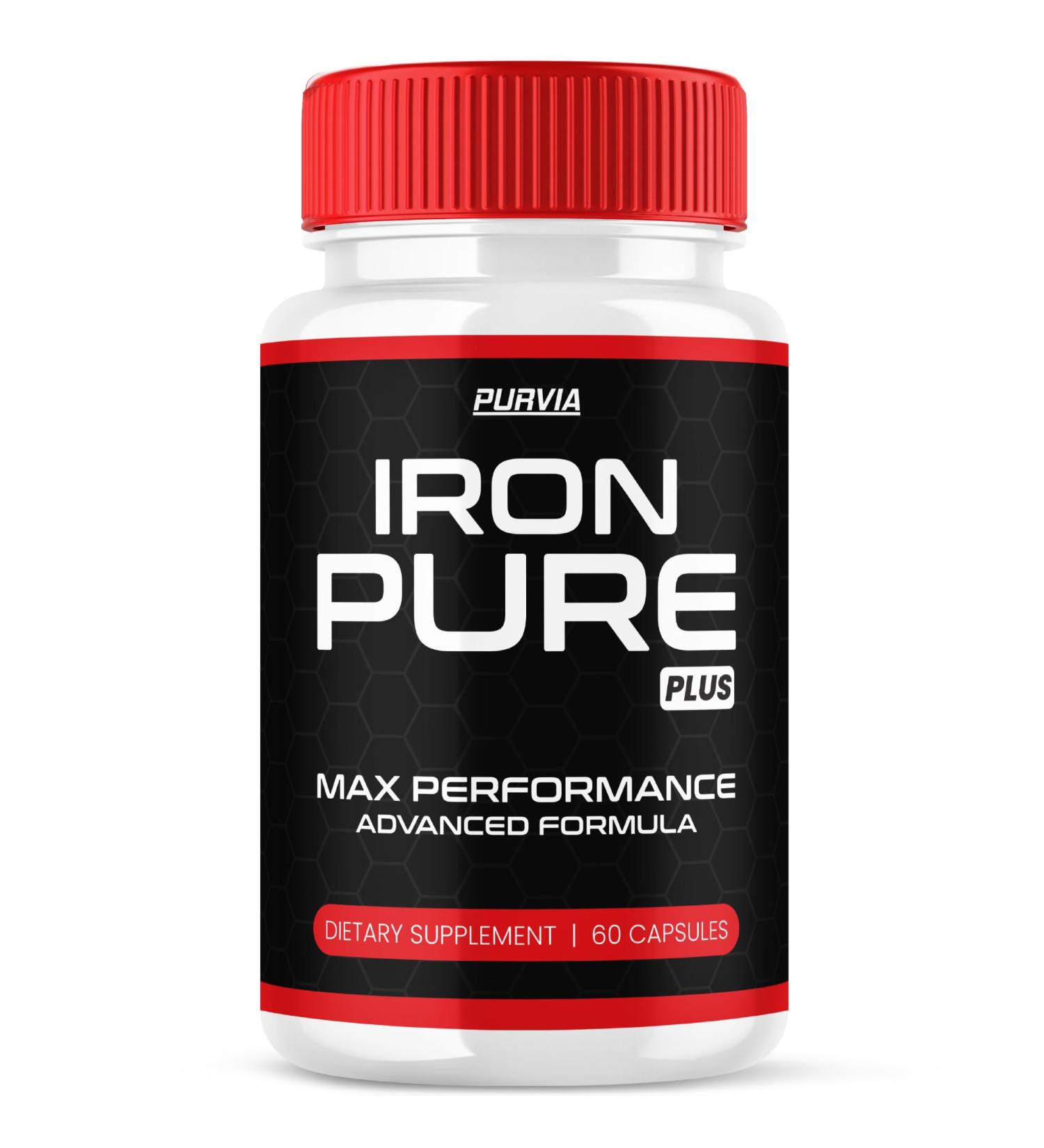 Iron Pure Pro Capsules Ironpure Supplement for Men Ionpure Energy Pills Performance Booster Fast Acting Workout Fitness Stamina Endurance Lasting Drive Active Health Wellness Vitamins (60 Capsules) - Buy Online on GoSupps.com